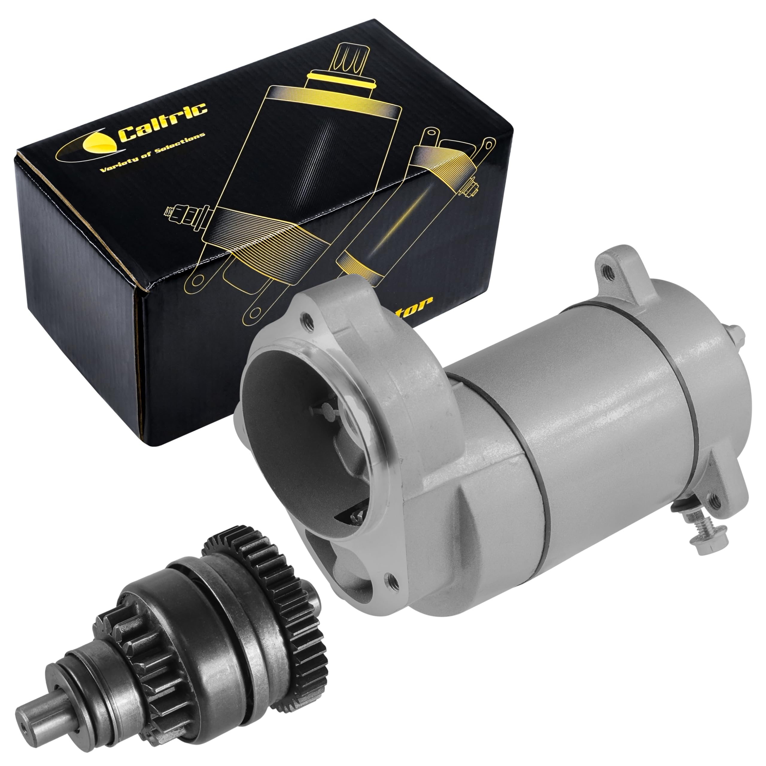 Caltric Starter & Drive Bendix Compatible with Polaris Trail Boss 250 300 350 1993-1999