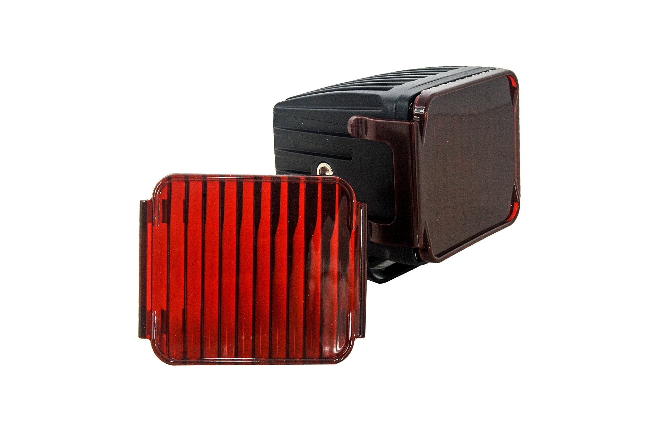 Oz-Usa 3'' Red Diffused Flood Lens Cover For Rear Pod Lights Fog Dust Off Road Motorcycle 4X4 Suv Atv (1 Pair)