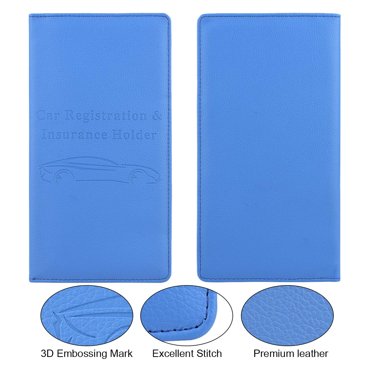 Cacturism Car Registration And Insurance Holder, Vehicle Glove Box Car Organizer Men Women Wallet Accessories Case With Magnetic