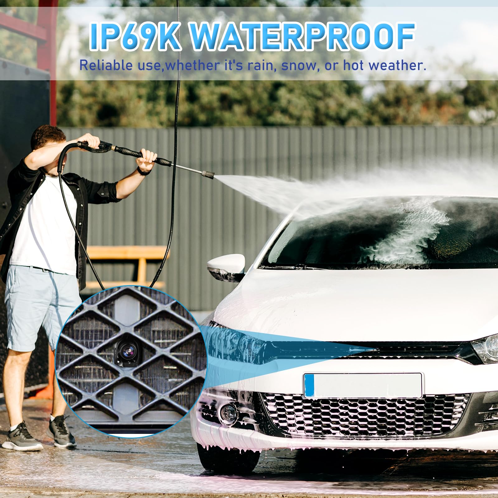 Hd Backup Camera For Car Universal Front/Side/Rear Camera For 12V Car Truck Pickup Suv Rear View Reverse Camera With 360 Rotatio