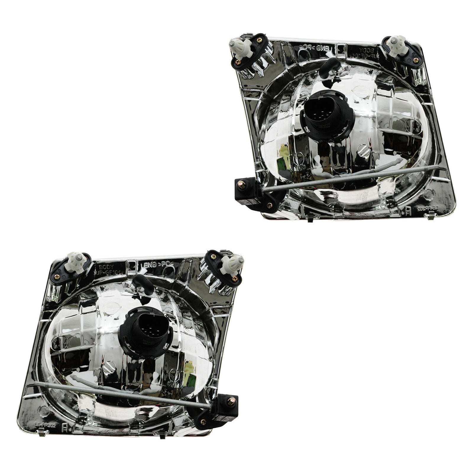 Trq Driver & Passenger Side Headlight Assembly Set Headlights Driver & Passenger Side Compatible With 2001-2003 Ford Explorer Sp