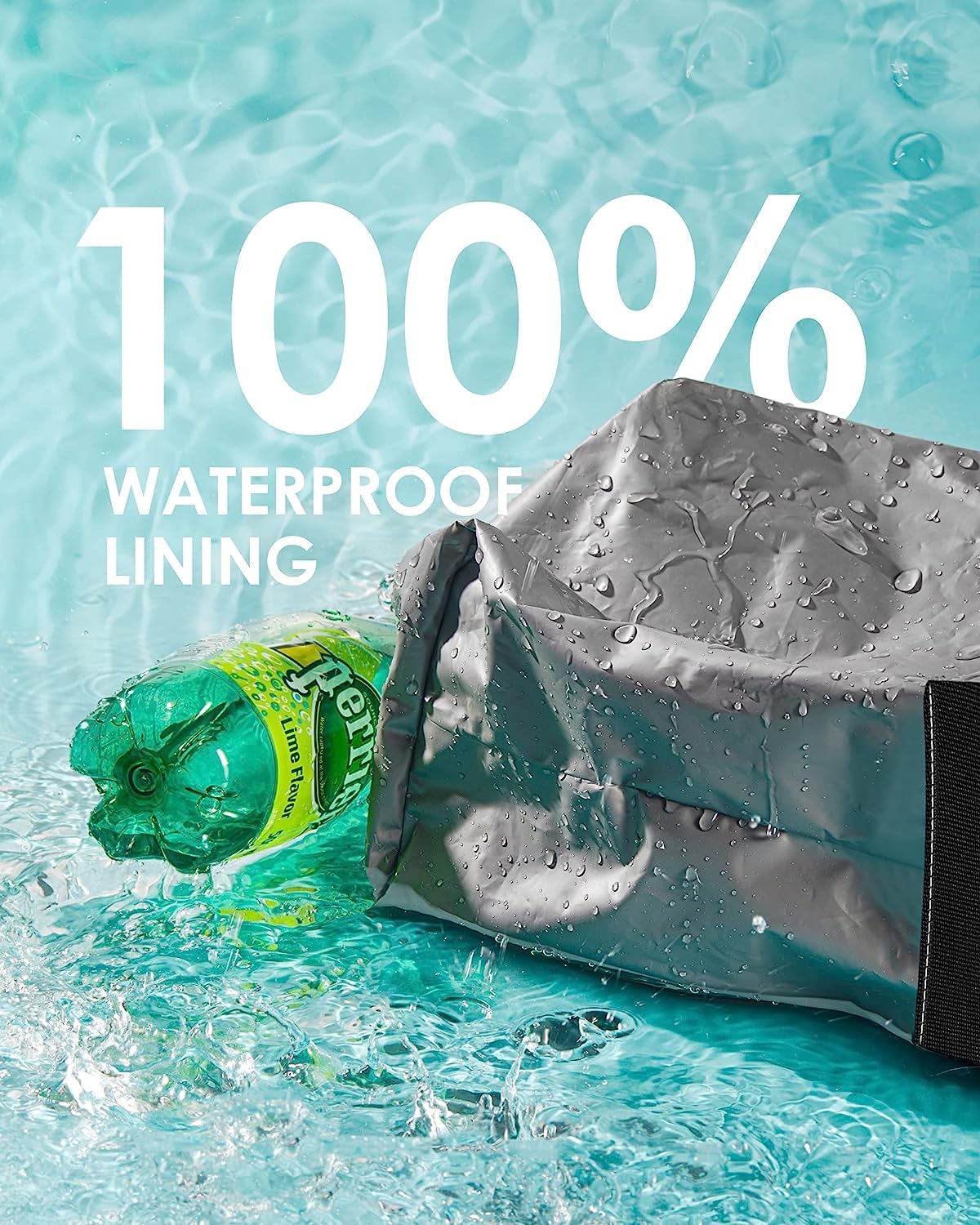 Hotor Car Trash Can With Lid And Storage Pockets - 100% Leak-Proof Organizer, Waterproof Garbage Can, Multipurpose Trash Bin For Car, 2 Gallons, Black