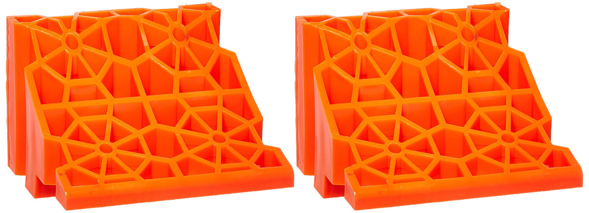 TRI LINX Tri-Lynx 000182PK Stop 'N Chock RV Wheel Chock, (Pack of 2), Orange