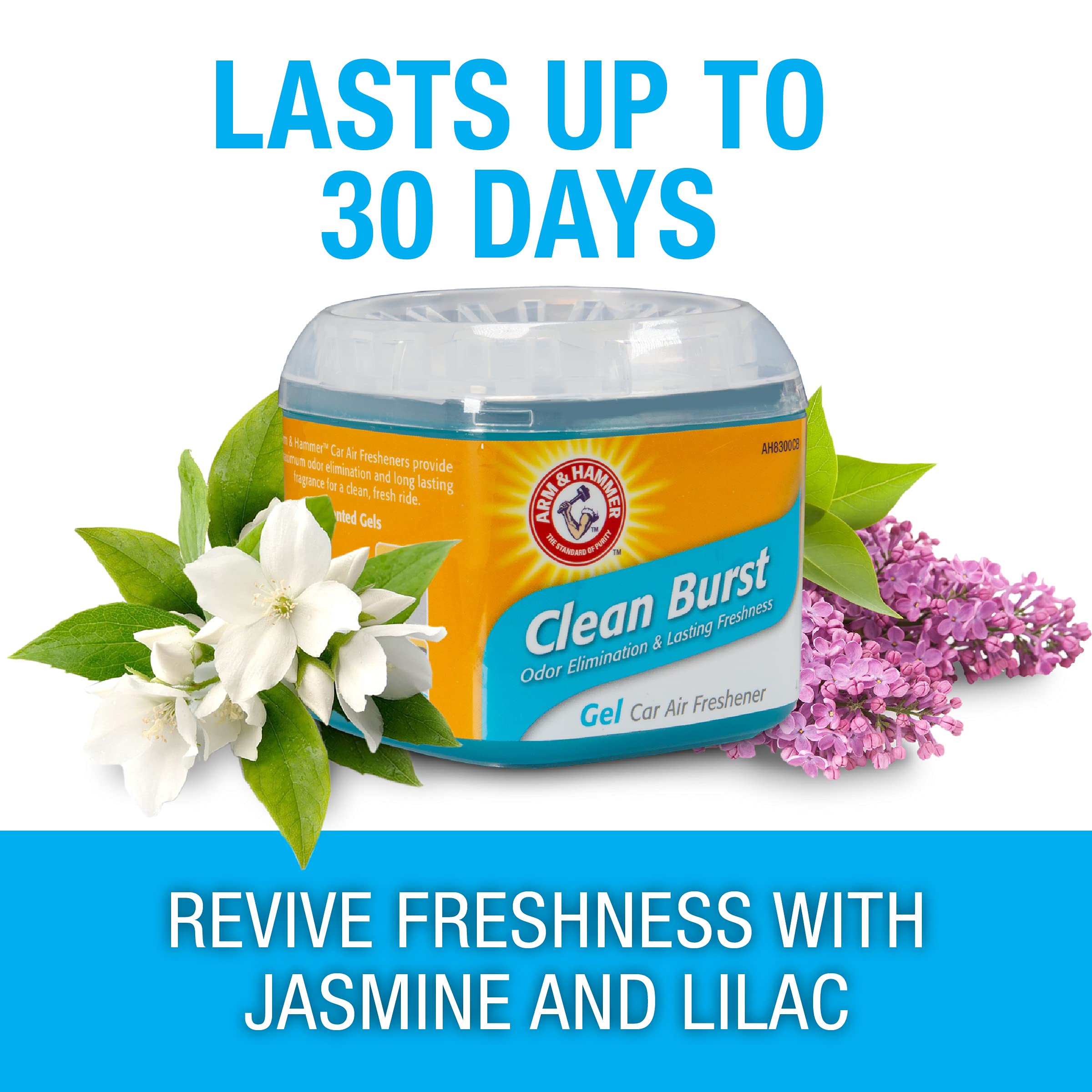 Arm & Hammer Ah8300Cb 4.5Oz Gel Air Freshener, Clean Burst, 1 Pack