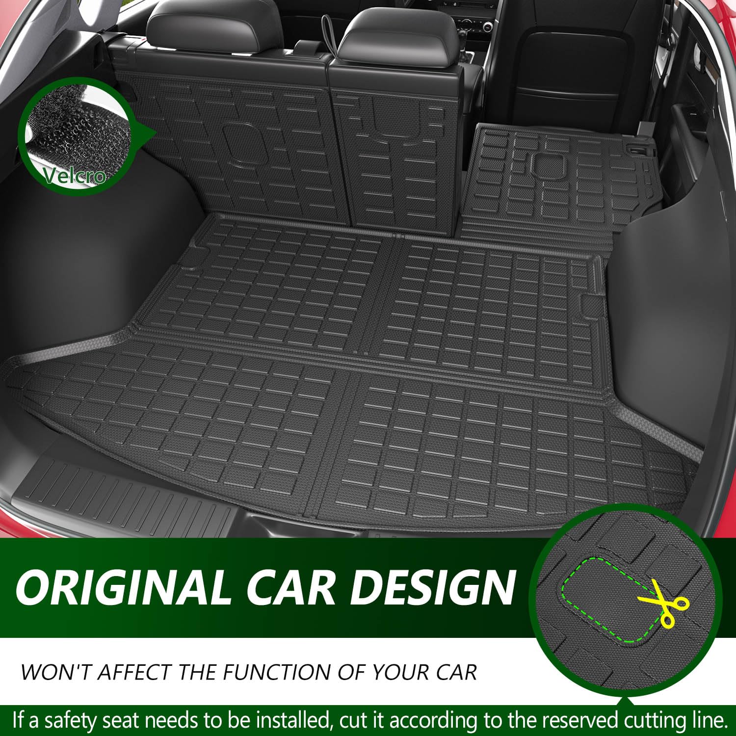 xipoqix Cargo Liner Compatible with 2017-2022 Mazda CX-5 Trunk Mat TPE Back Seat Protector Replacement for 2017-2022 Mazda CX-5