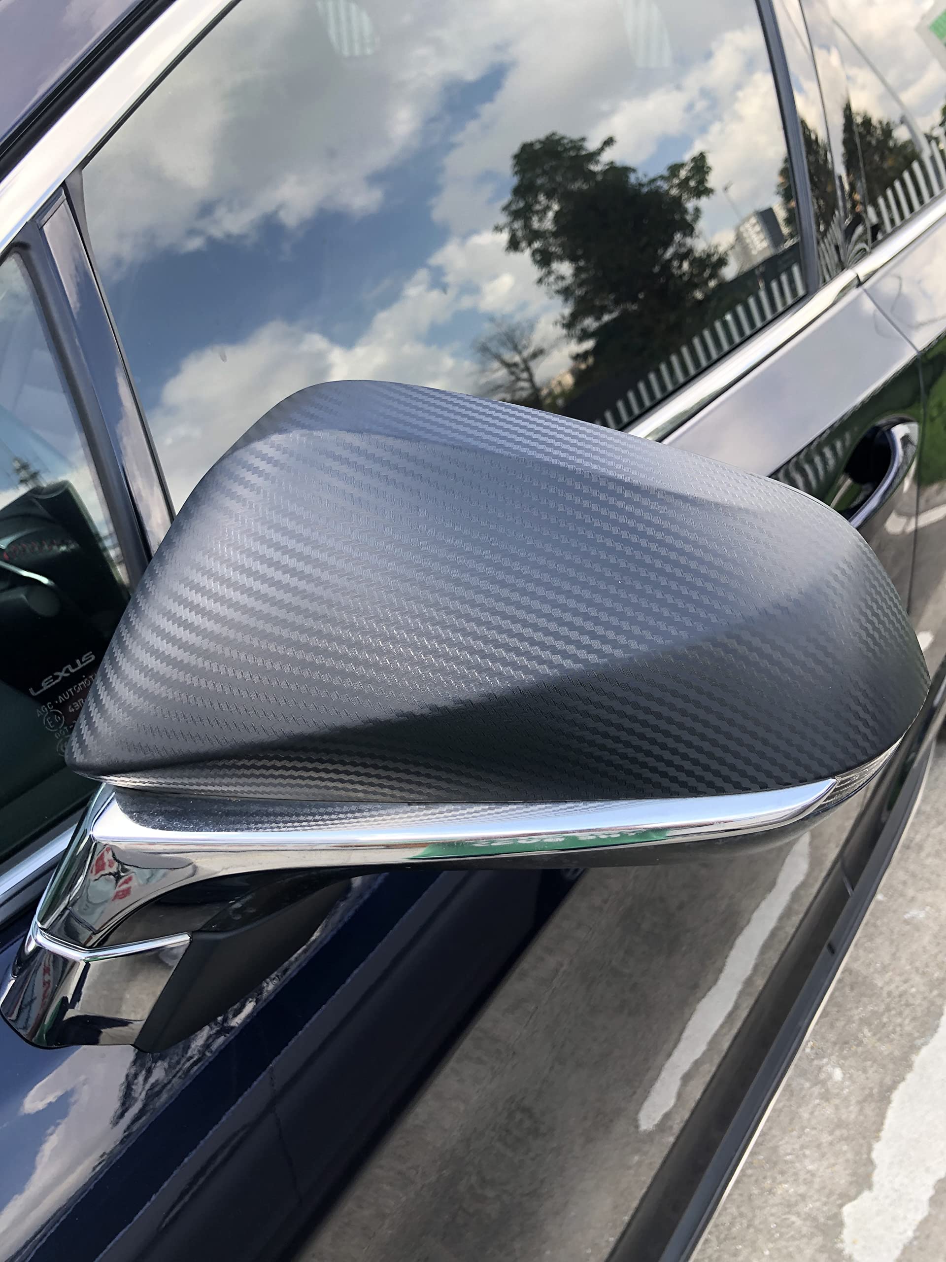 Lzlrun 3D Black Carbon Fiber Vinyl Wrap - Outdoor Rated For Automotive Use - 1Ft X 10Ft With Knife + Squeegee