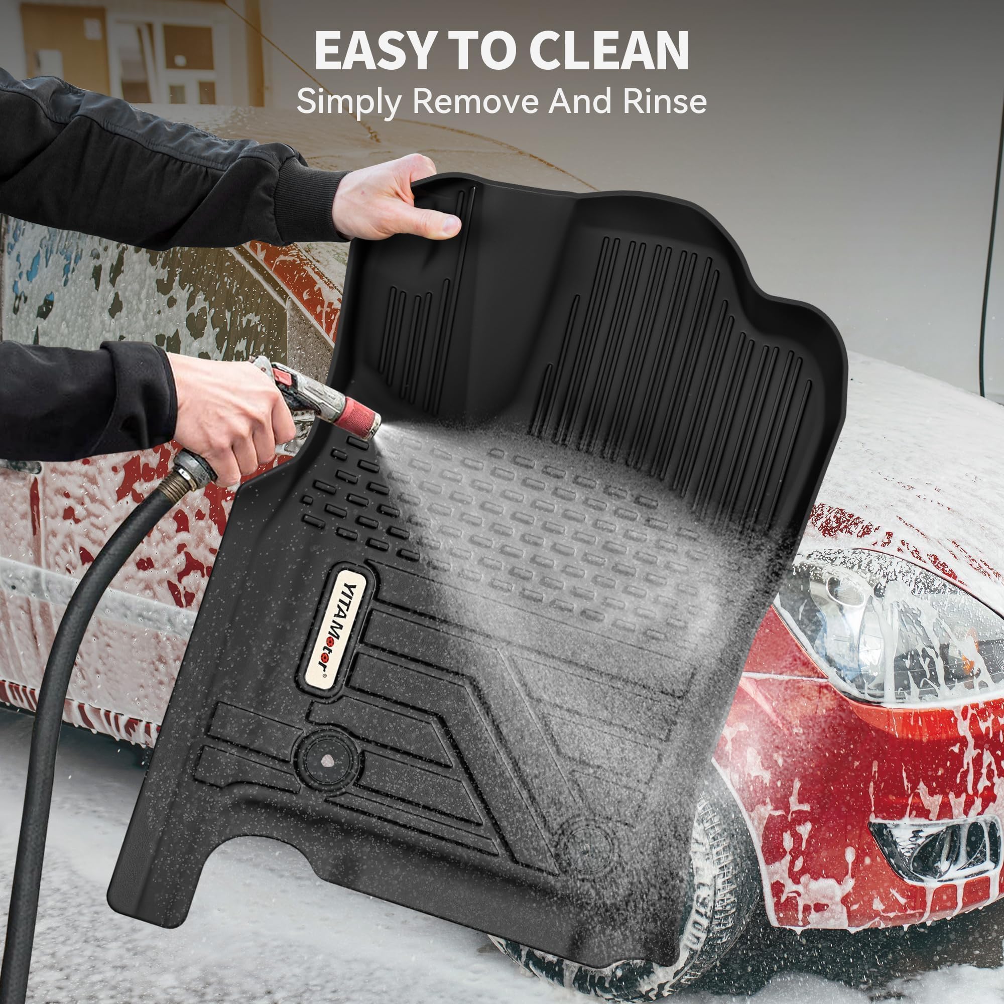 Yitamotor Upgraded Floor Mats Compatible With Jeep Grand Cherokee 2016-2021/ Wk 2022 / Dodge Durango 2016-2024 All Weather Floor