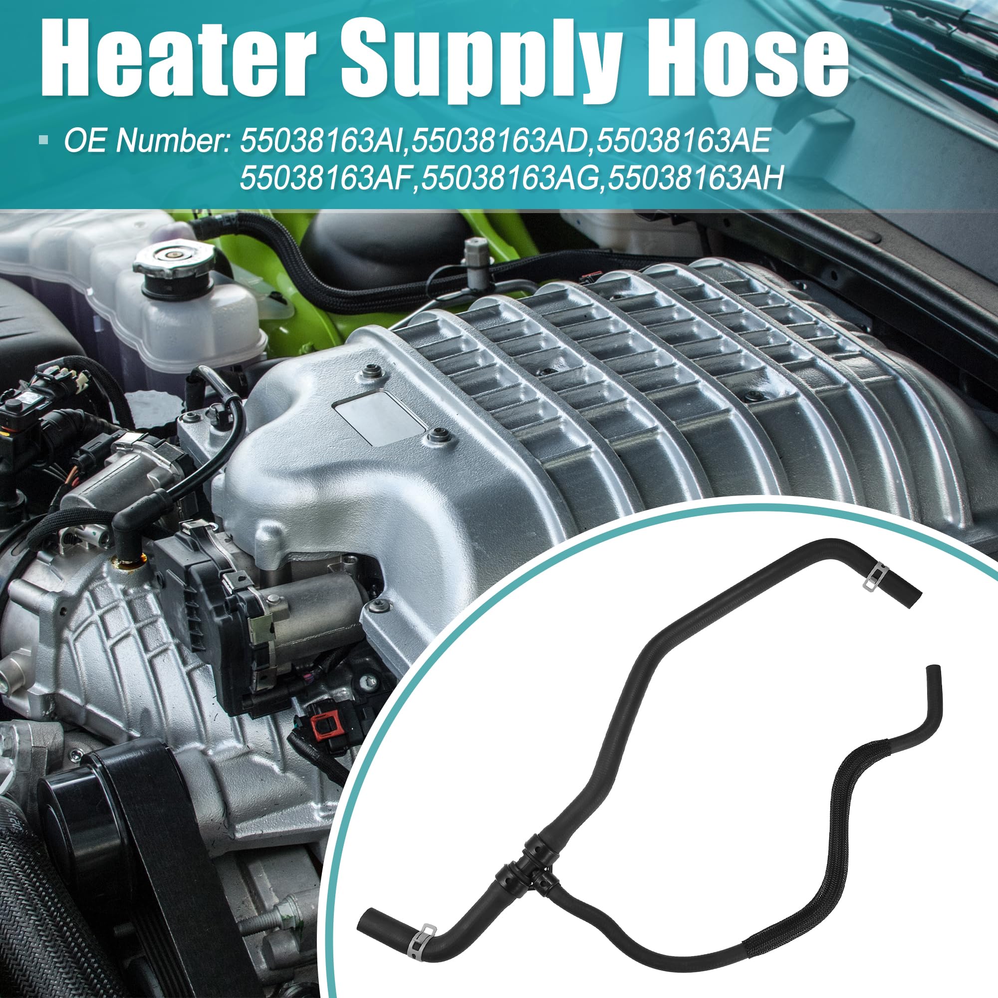 X AUTOHAUX HVAC Heater Hose for Chrysler 300 2011-2020 for Dodge Challenger 2011-2021 for Dodge Charger 2011-2021 Heater Supply
