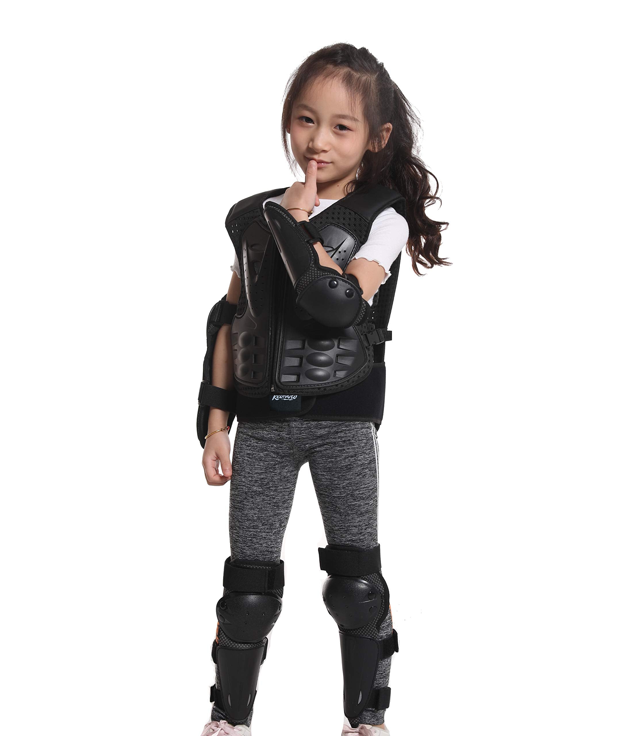 Kids Dirt Bike Full Body Protector Youth, Motorcycle Riding Bike Vest Jacket Knee Elbow Protectors Chest Back Spine Guard For Sn
