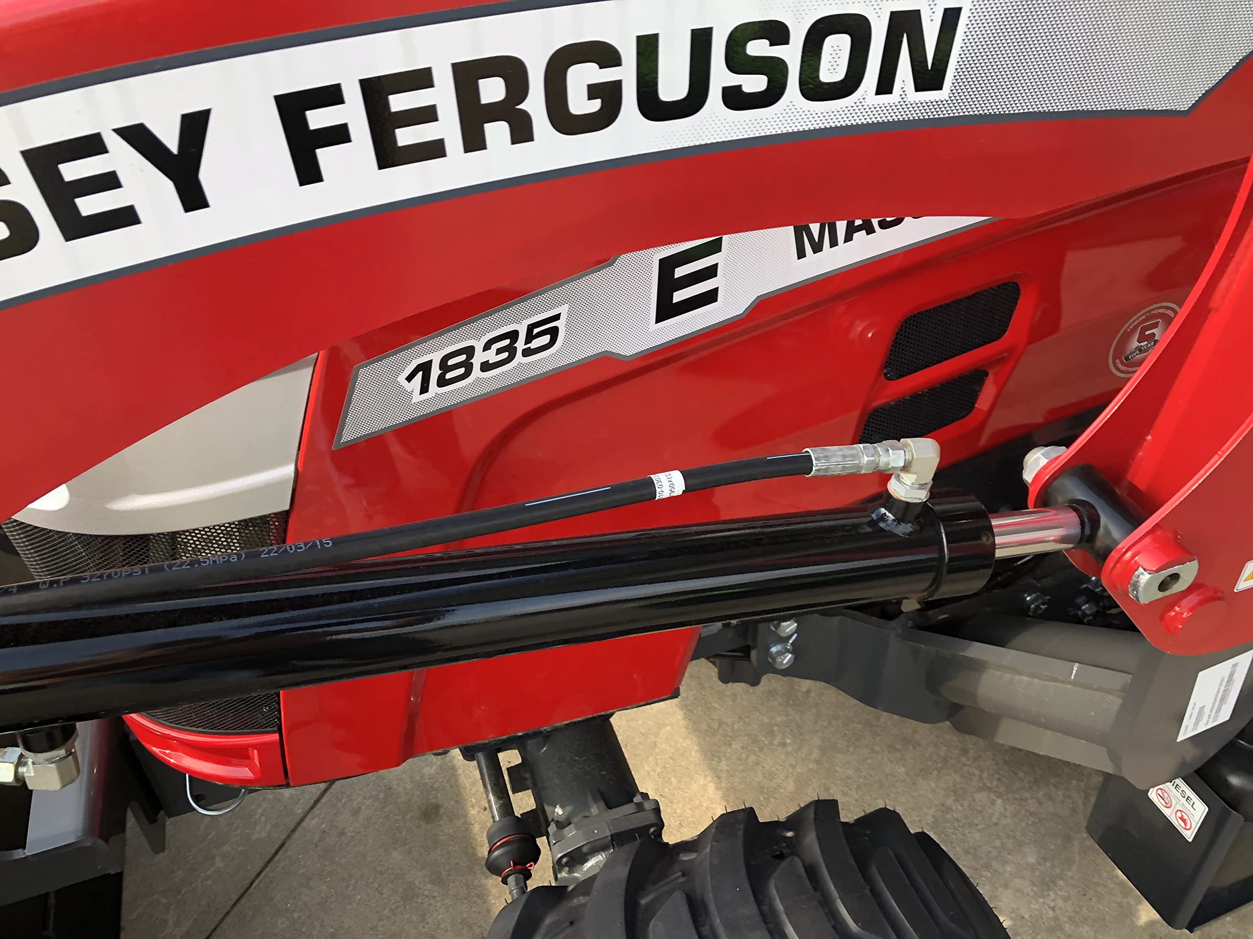 Durafit Seat Covers Compatible with Massey Ferguson Tractors with high Back seat with no armrests Gray