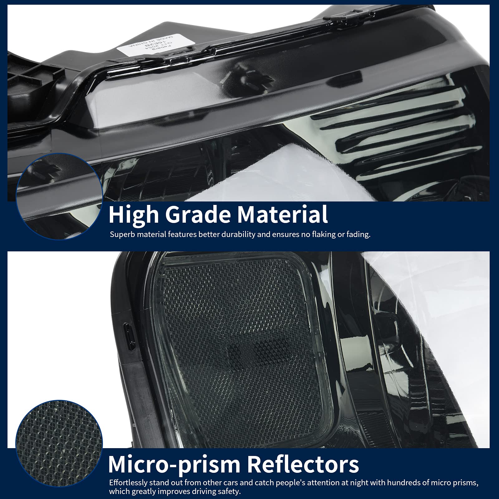 Autosaver88 Headlight Assembly Compatible With 2004 2005 2006 2007 2008 Ford F-150 Chrome Housing Clear Reflector Smoke Lens Pas