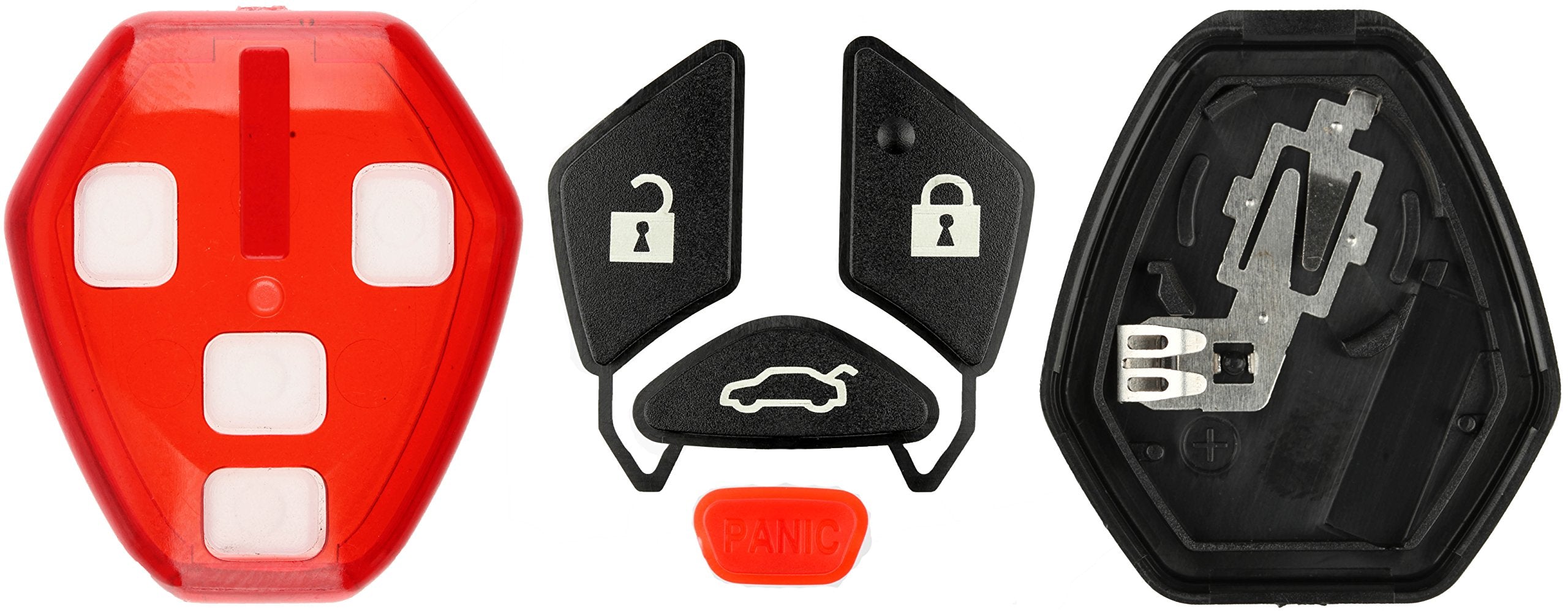 Keylessoption Keyless Entry Remote Uncut Blank Car Key Blade Fob Case Shell Button Pad Outer Cover Repair