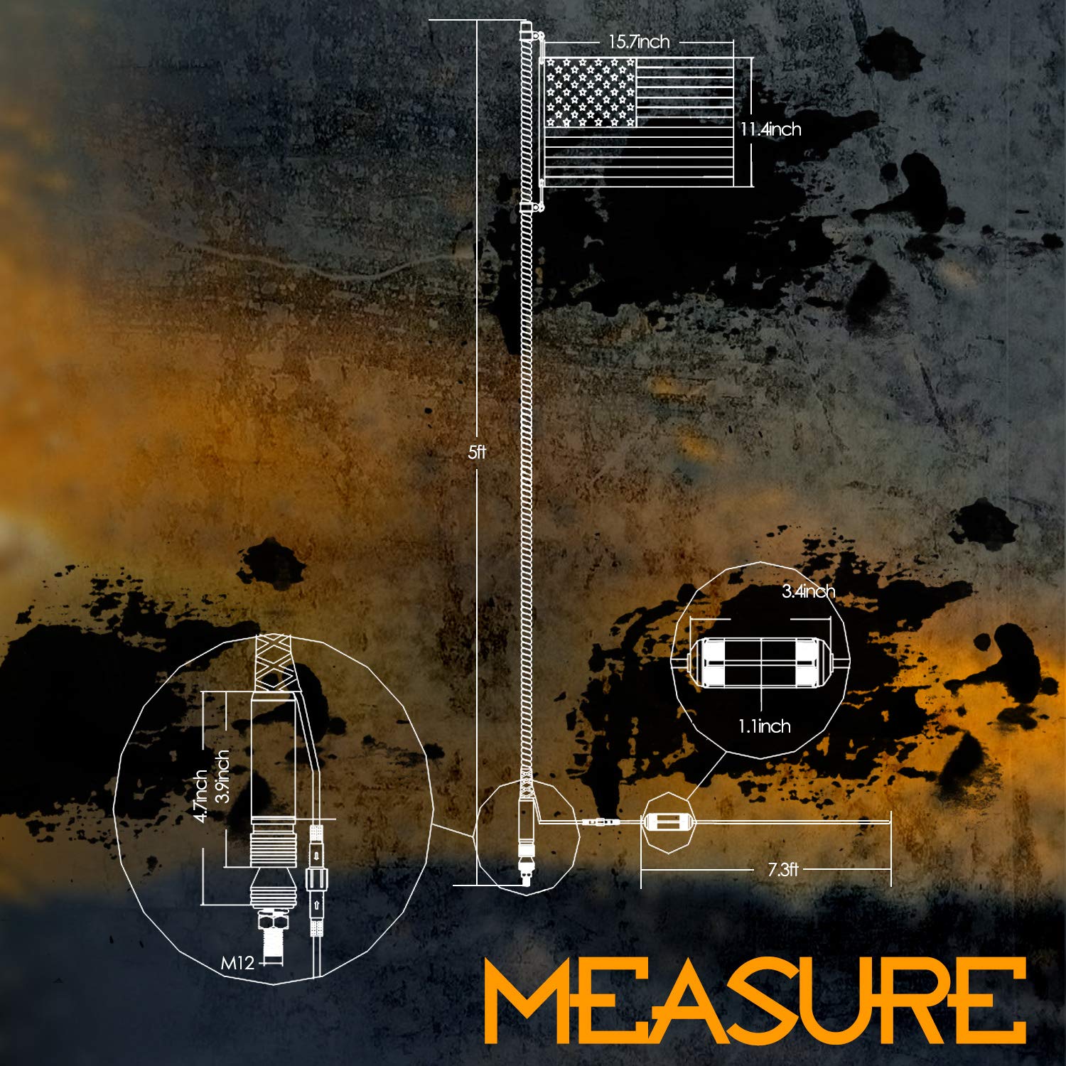 Nirider 5Ft Led Whip Light With Flag Pole Remote Control Spiral Rgb Chase Light Offroad Warning Lighted Antenna Led Whips For Ut