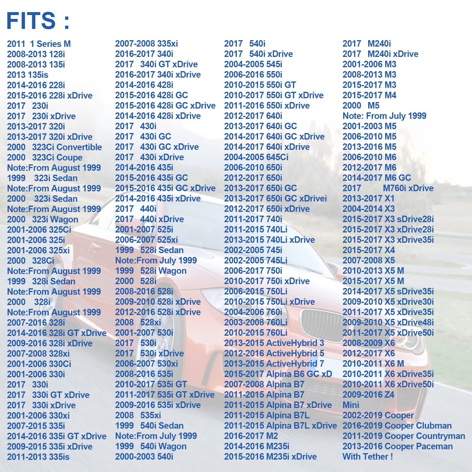 MITZONE Fuel Tank Gas Cap Compatible with Mini Cooper BMW 320i 325i 328i 328xi 525i 528i 528xi 535i X5 X6 X3 X1 and Most BMW Veh