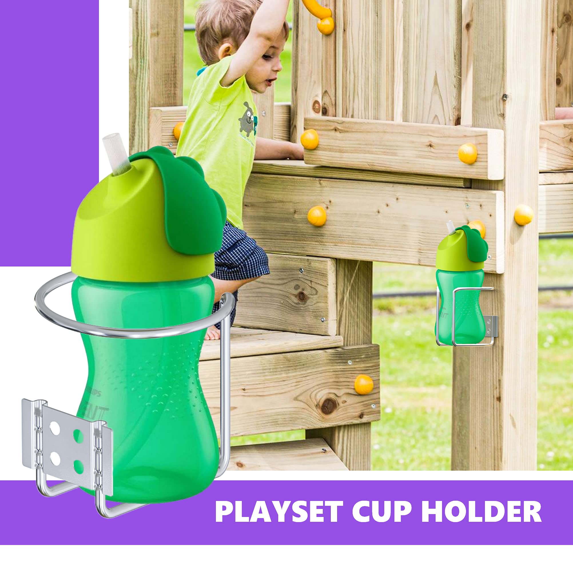 Skywin Wall Mounted Cup Holder - 2 Pack Boat Cup Holder For Yacht, Truck, Car And Rv Installs On Walls And Railings - Wall Rv Cup Holder Fits Drink Cans, Bottles And Cups (Screw Mount)