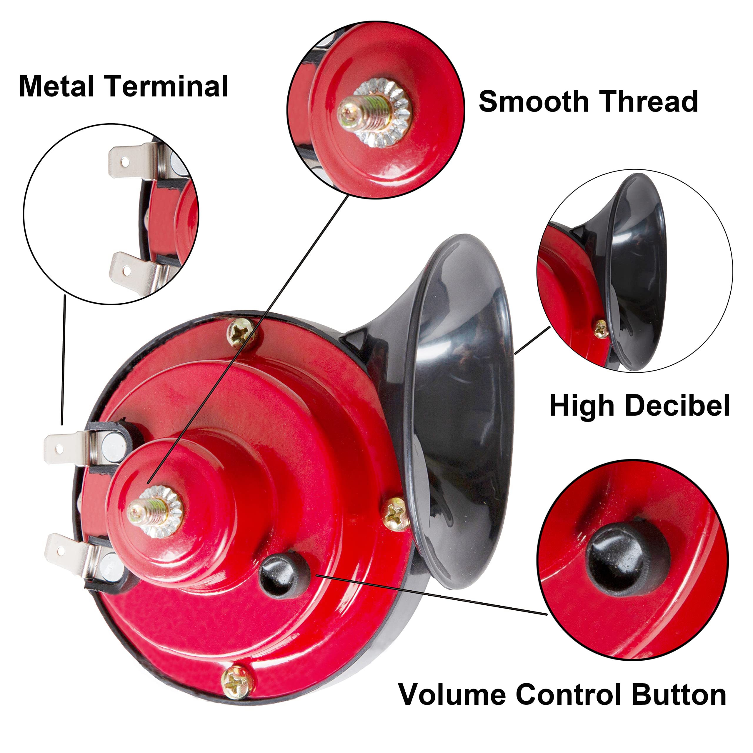 Universal Golf Cart Horn Kit With Floor Mount Button For Club Car, Ezgo, Yamaha, Utv, Atv, Boat, 12V