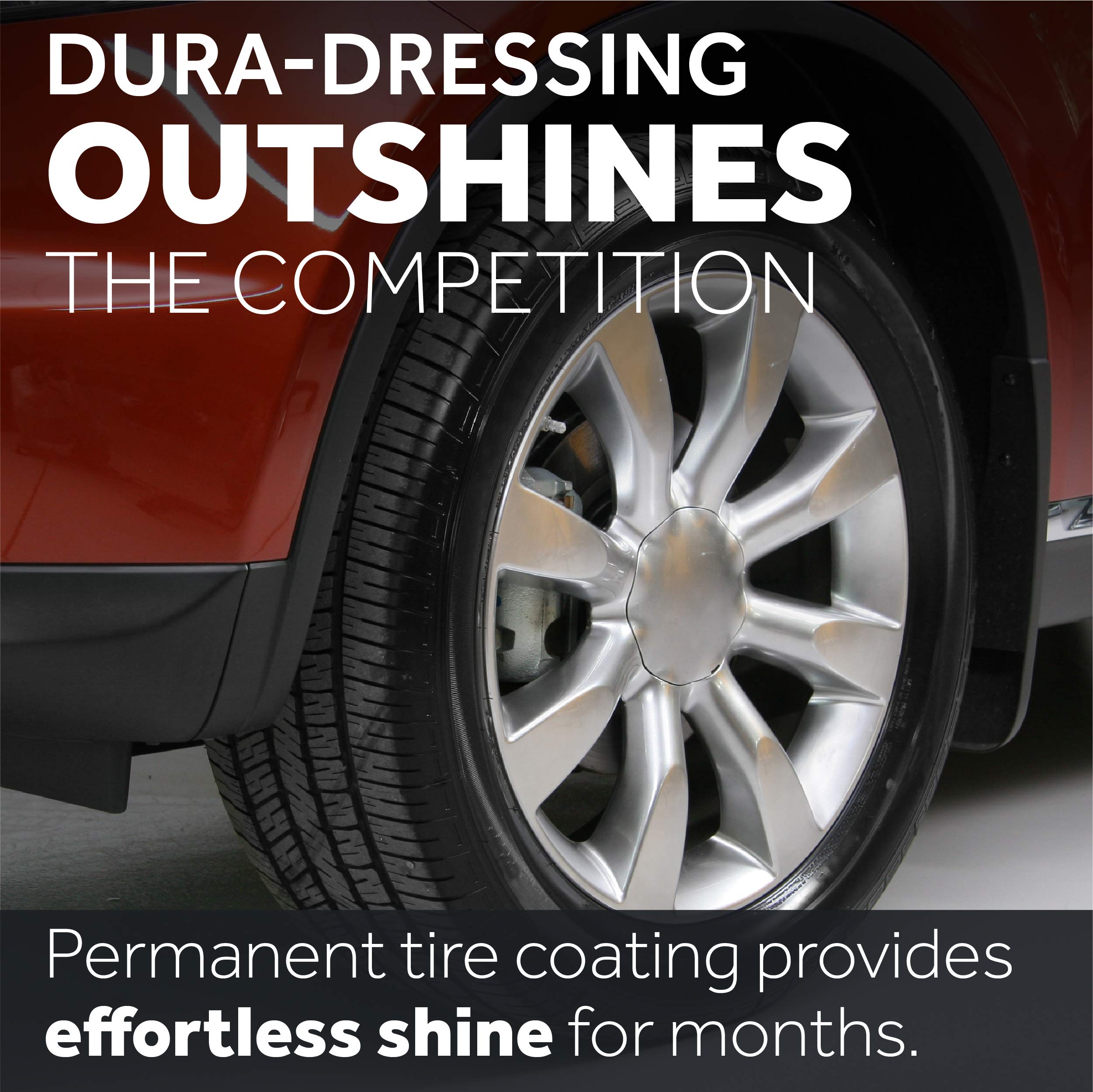 DURA-COATING TECHNOLOGY Dura-Dressing Total Tire Kit - Single Car Tire Dressing & Cleaning Kit Made in USA for a Perfect Shine