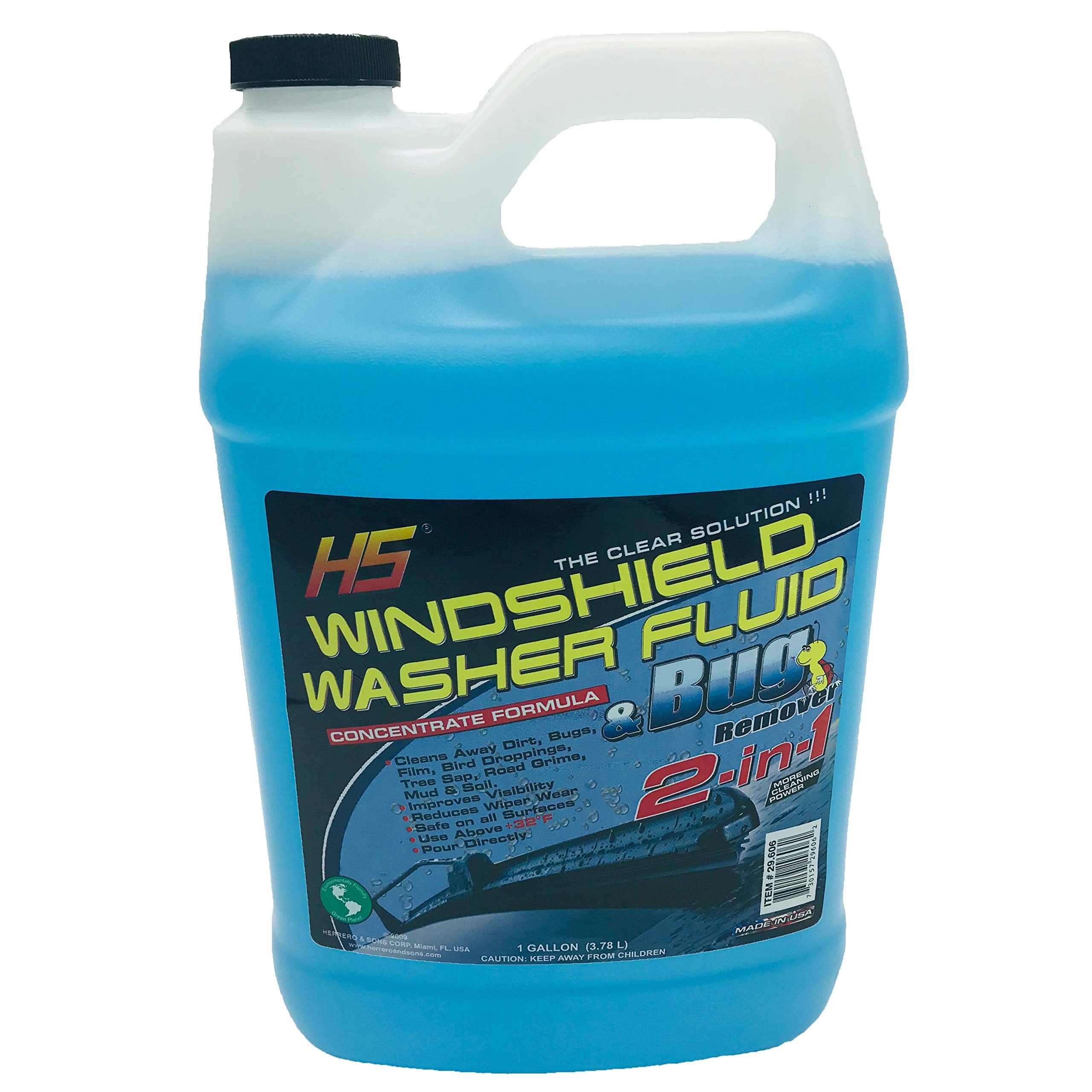 Hs 29.606 Bug Wash Windshield Washer Fluid, 1 Gal (3.78 Liters)