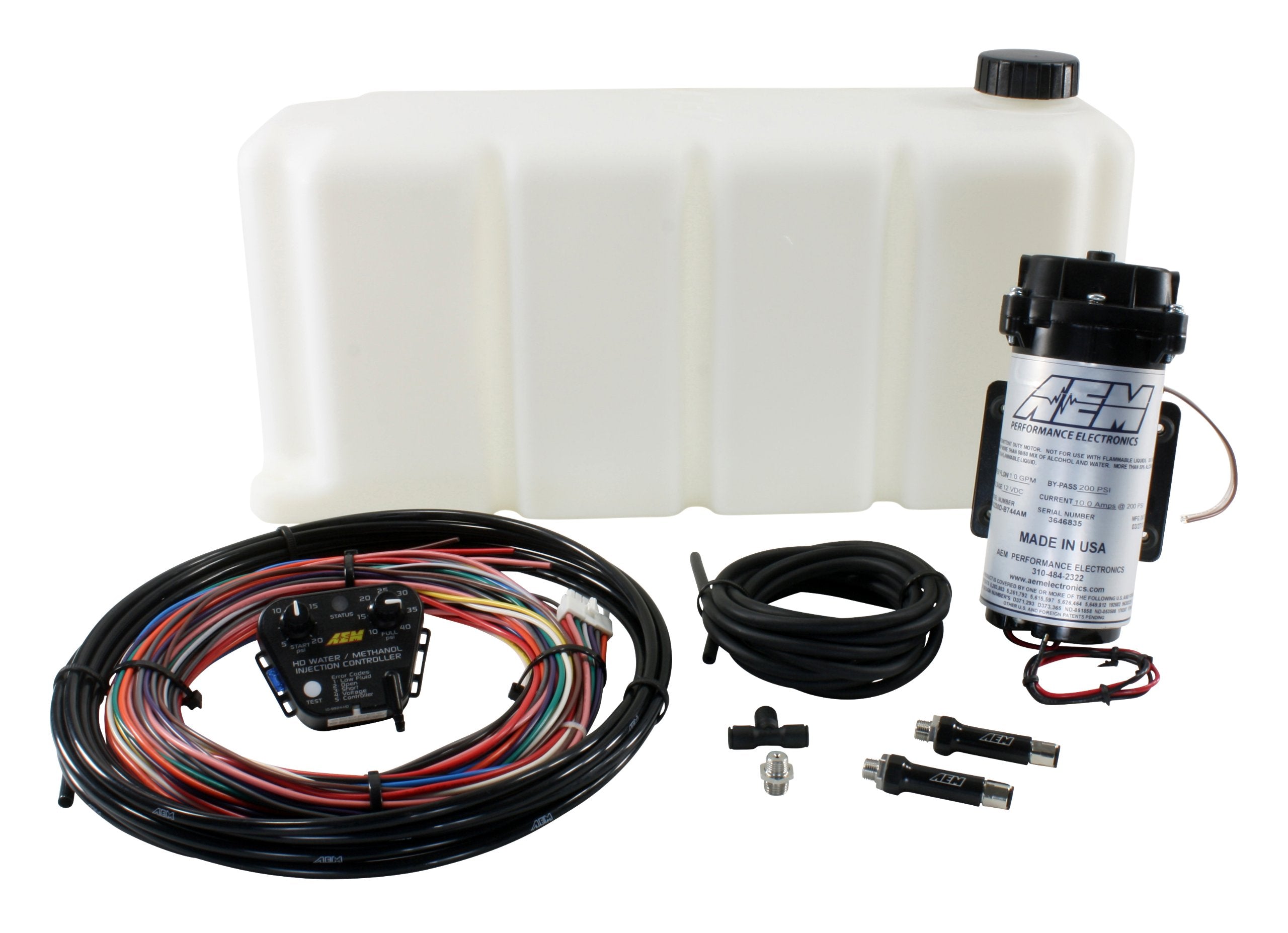 Aem (30-3301) V2 5-Gallon Water/Methanol Injection Kit With Hd Controller And Internal Map Sensor