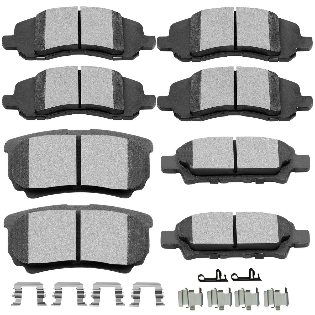 Ceramic Brake Pads Kits,Scitoo 8Pcs Brakes Pads Set Fit For Chrysler 200,Sebring,08-14 For Dodge Avenger,07-12 For Dodge Caliber