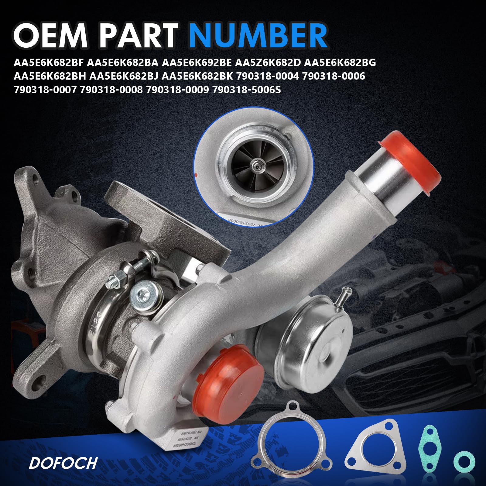 DOFOCH Left & Right Twin Turbocharger for 2010-2019 Ford Explorer Flex Lincoln MKS MKT 3.5L Ecoboost Replace# AA5E9G438GD AA5E9G