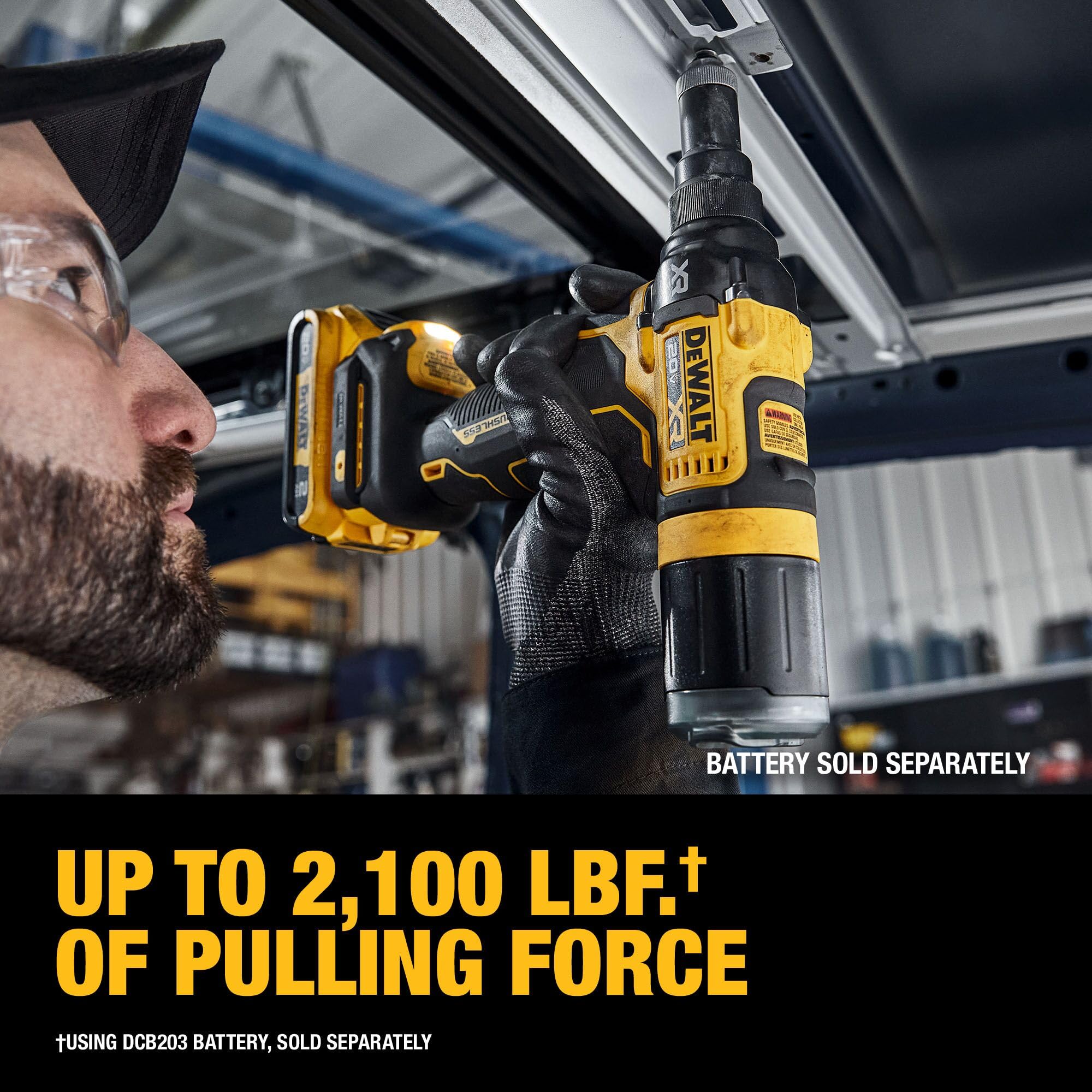 Dewalt 20V Max Xr Cordless Rivet Tool, 3/16', Battery And Charger Included (Dcf403D1)