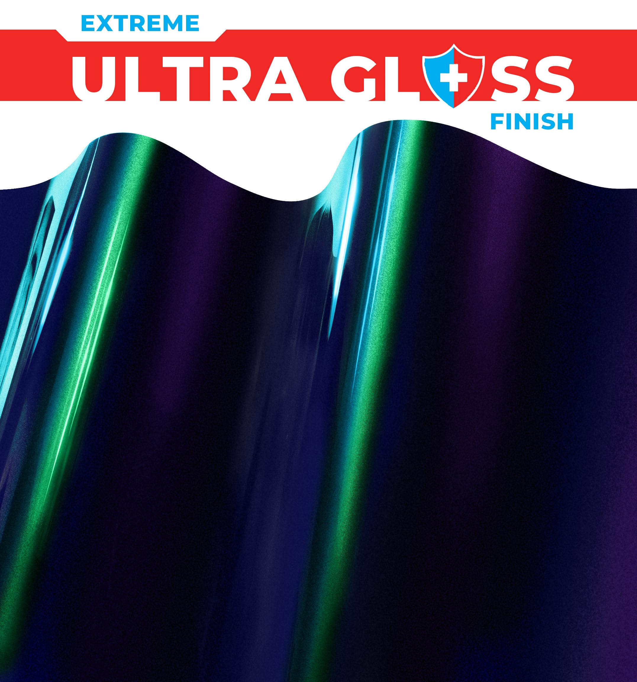 Colorfusion Ppf By Vvivid, Gloss Metallic Blue Chameleon Dry Apply Ppf Vinyl Car Wrap Roll 60Ft X 5Ft