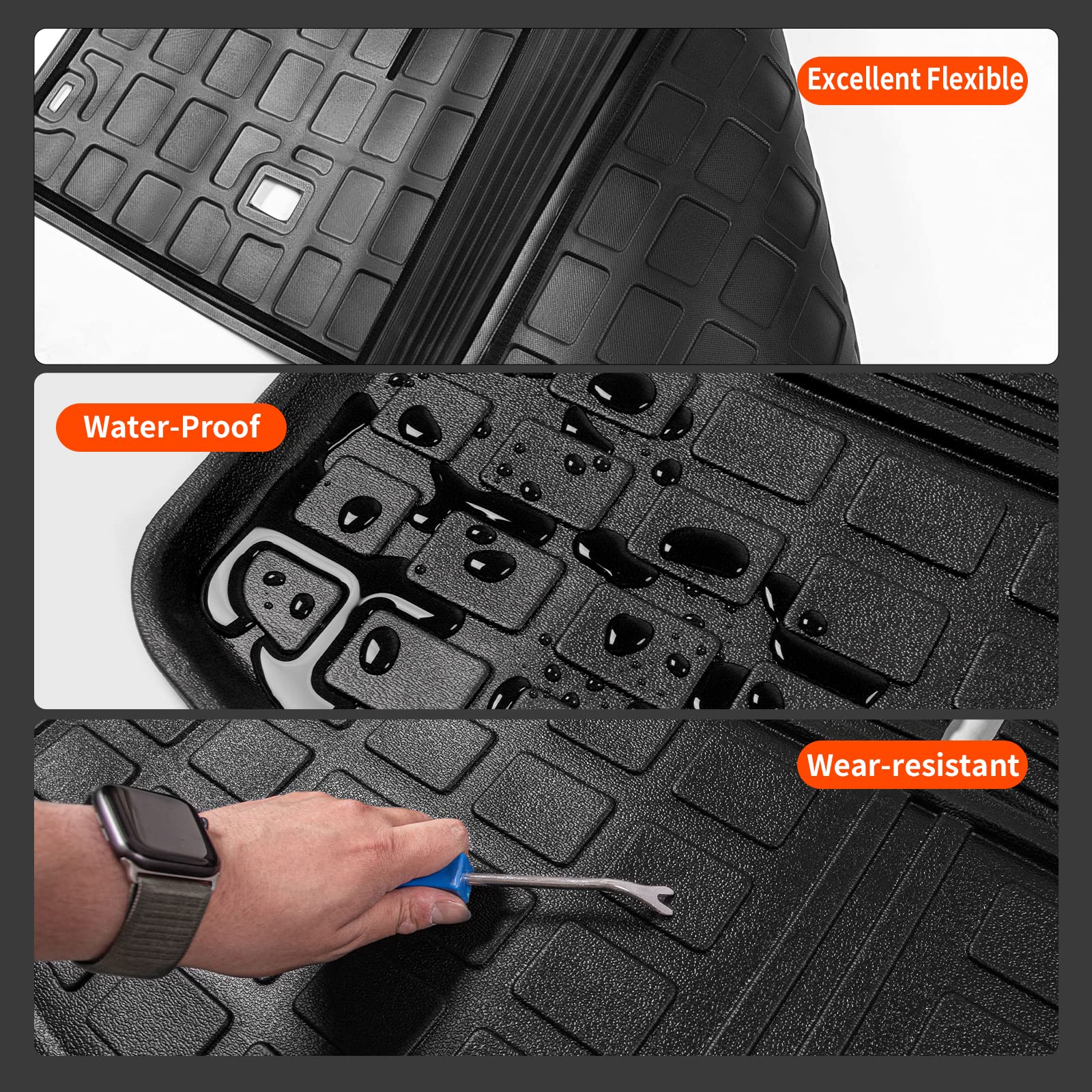 Powoq Floor Mat Compatible With 2014-2019 Toyota Highlander Trunk Mat Backrest Mat Replacement For Toyota Highlander Accessories