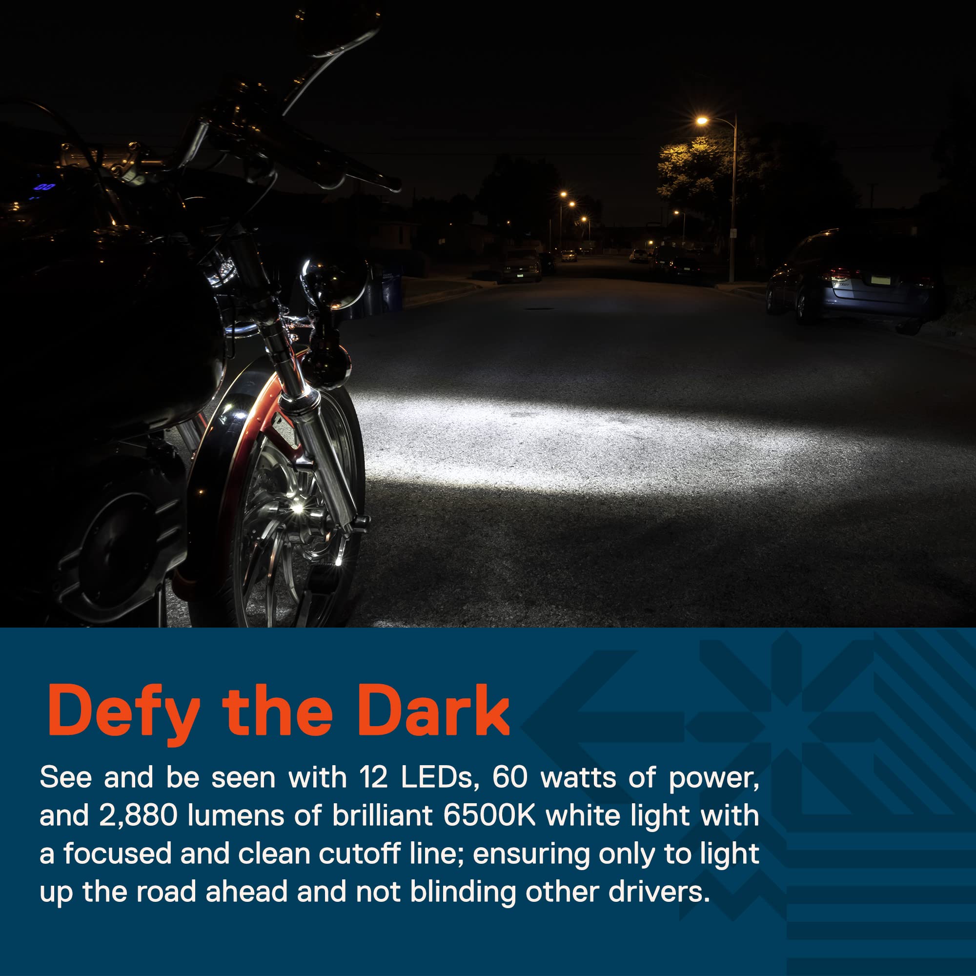 TRUE MODS 2pc 4.5' Osram LED Harley Fog Passing Light [Halo] [Black-Finish] [6,500K] [2,880 Lumens] Motorcycle Passing Fog Lamp for Harley Davidson Accessories Road King Street Glide Electra Glide