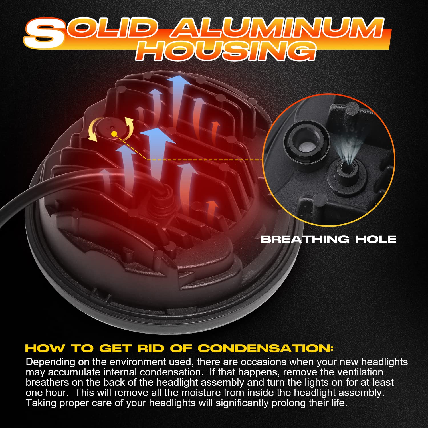 DOT Approved 80W 5-3/4' 5.75' Round LED Projection Headlight Compatible with Dyna Street Bob Super Wide Glide Low Rider Night Rod Train Softail Deuce Custom Sportster Iron 883,Black