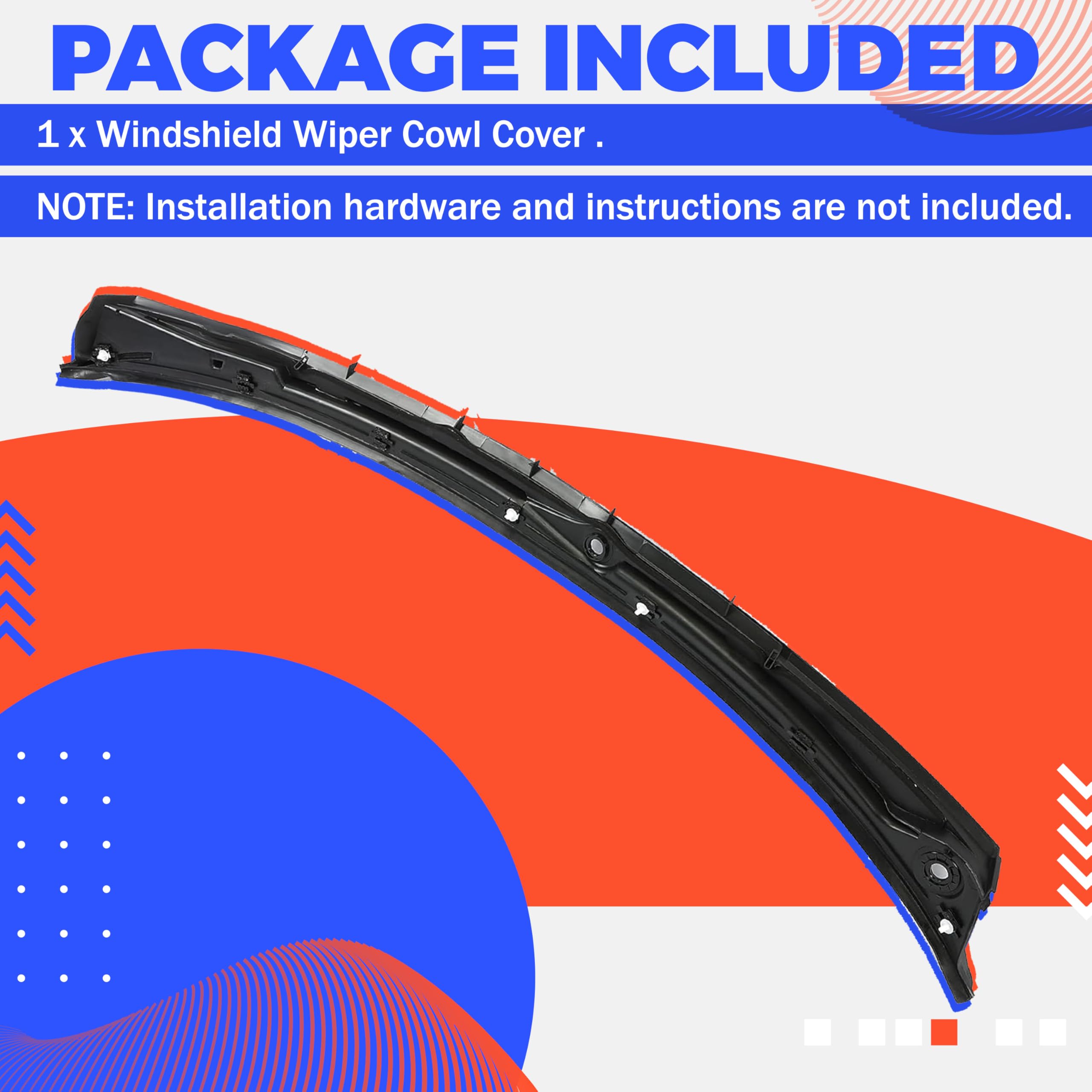 Hecasa Windshield Wiper Cowl Cover Panel Compatible With 1997-2006 Bmw E46 323Ci 323I 325Ci 325I 325Xi 328I 330Ci 330I 330Xi M3 Replacement For 51718208483