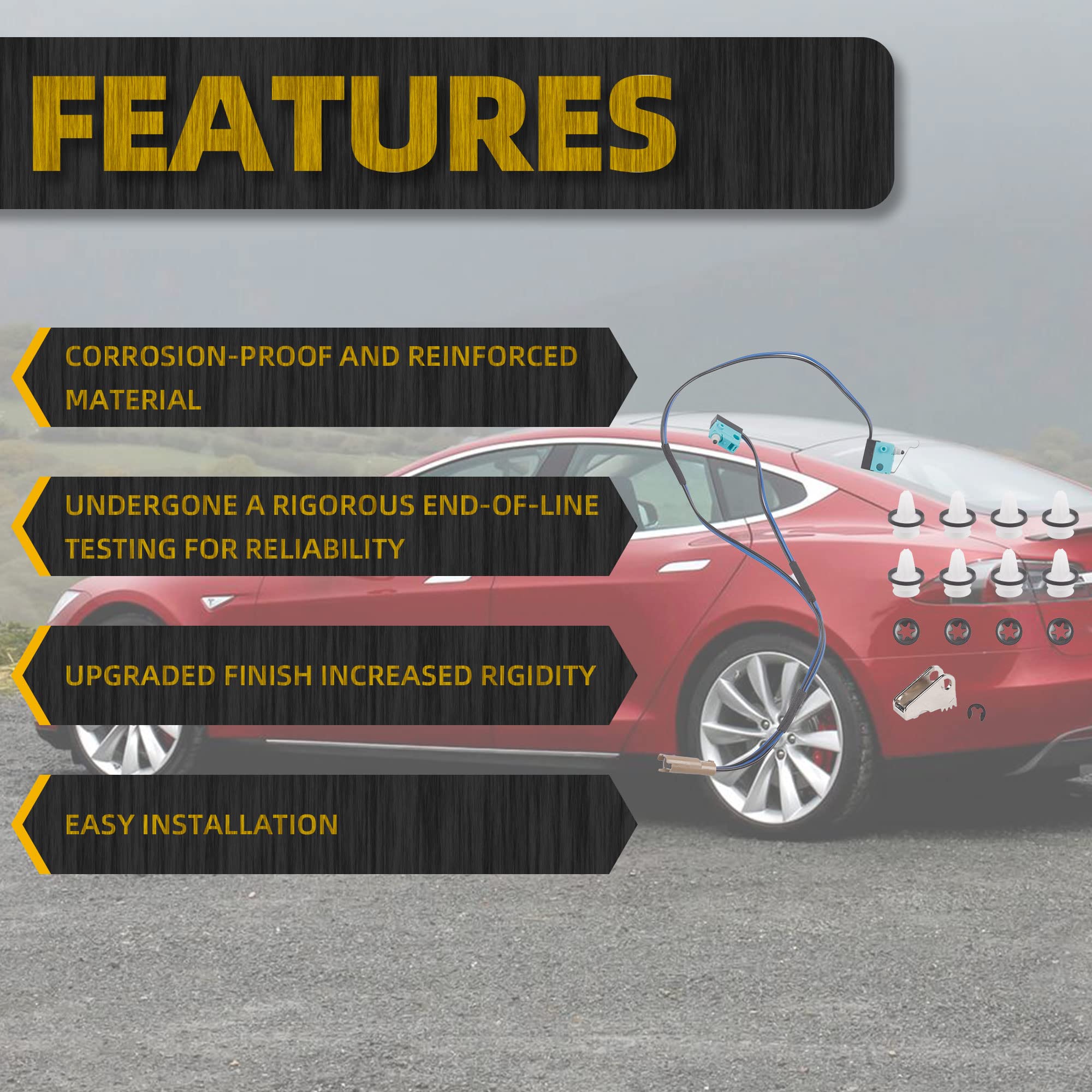 Dasbecan Door Handle Repair Kit Upgraded Compatible With Tesla Model S 2012-2017 With Micro Switch Harness Handle Paddle Door Pa