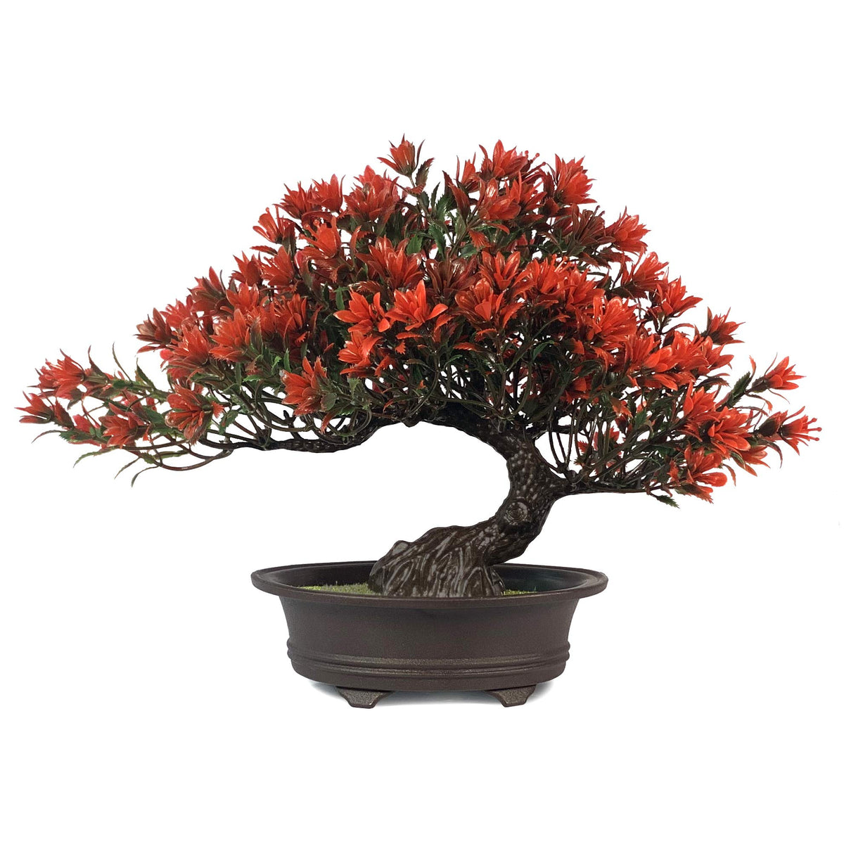 Yoerm Artificial Bonsai Tree Faux Plants Red For Indoor Wall Book Shelf Room Decor, Tall 95