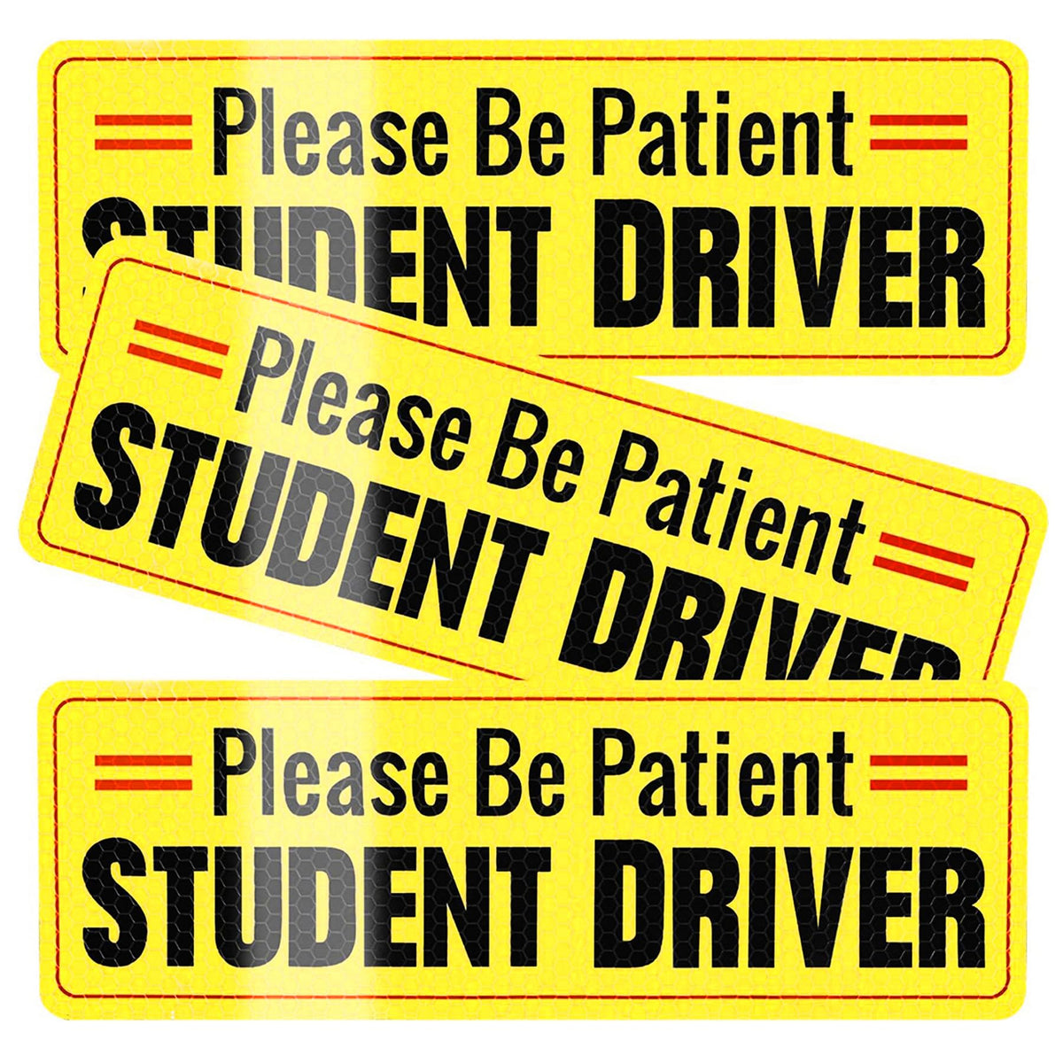 Singaro Student Driver Magnet For Car,Please Be Patient Student Driver,Magnetic Student Driver Sign,3Pcs Reflective Novice Drive