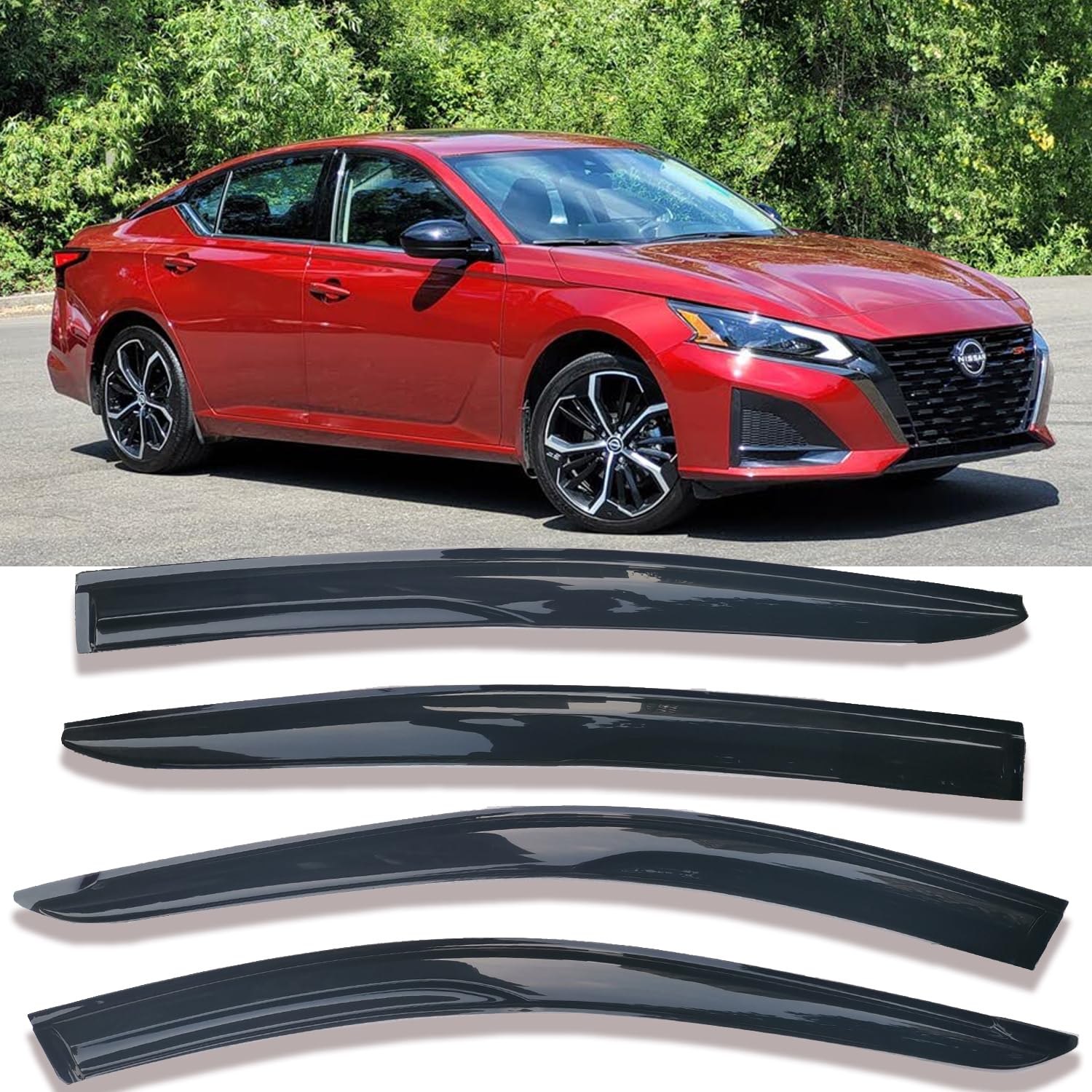 Side Window Visor Vent Deflectors Rain Guards for 2019 2020 2021 2022 2023 2024 2025 Nissan Altima Sun Visors Wind Shade Right L