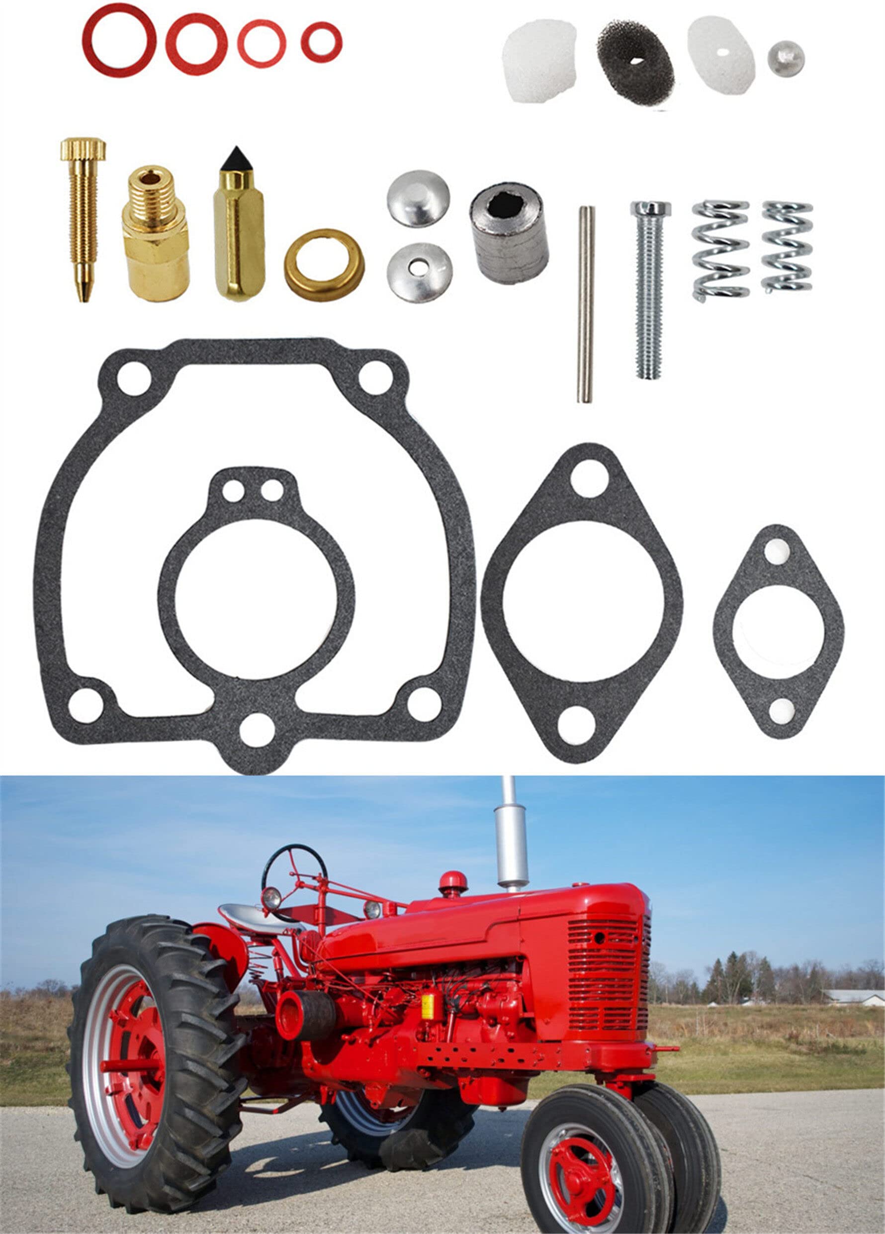 Munirater Carburetor Repair Rebuild Kit Replacement For Ih Farmall Super H M W4 O4 W6 O6 Tractor