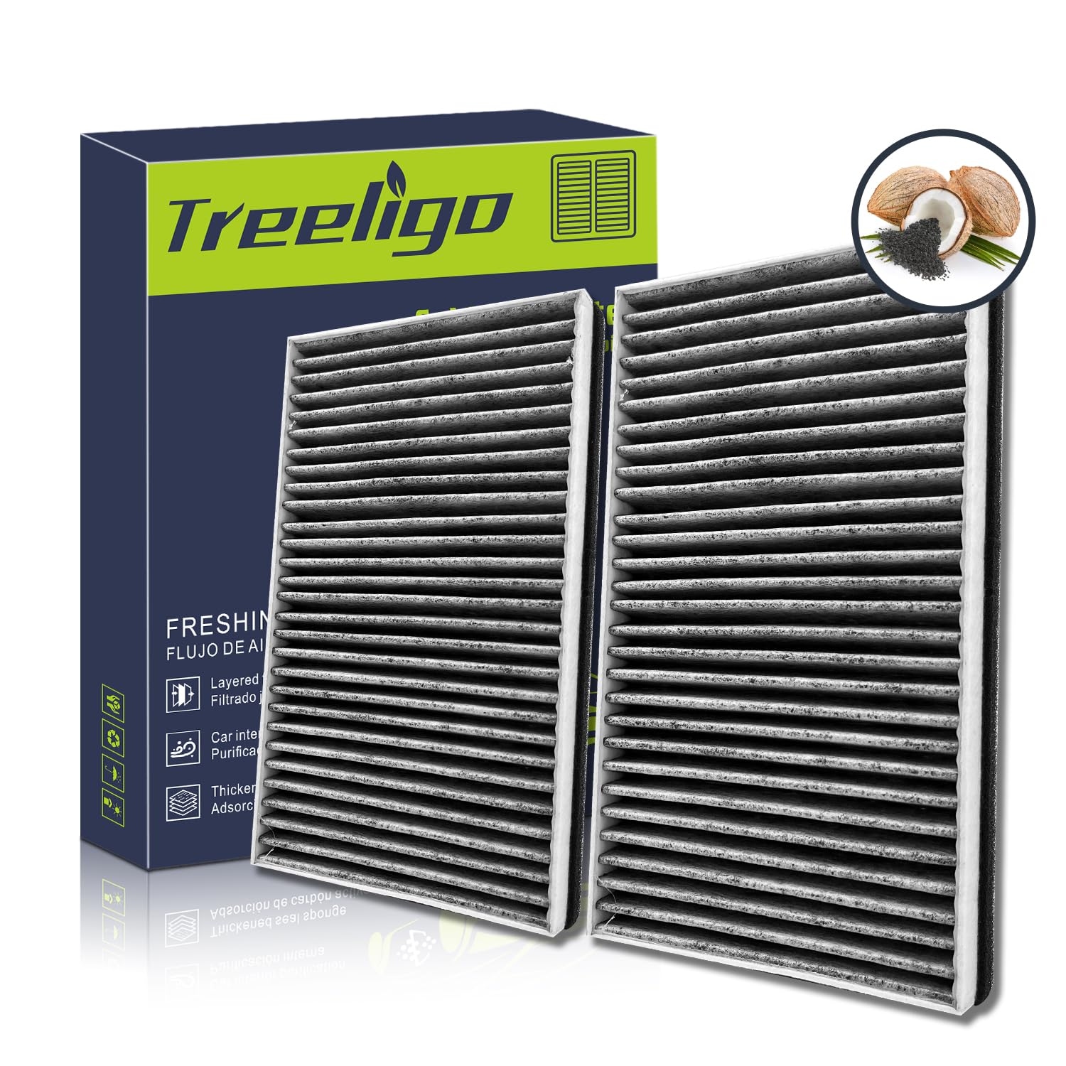 Treeligo Cf8791A Cabin Air Filter, Replacement For Chevy Escalade/Escalade Ext 2002 Avalanche 1500/2500 2002, Silverado 1500 199