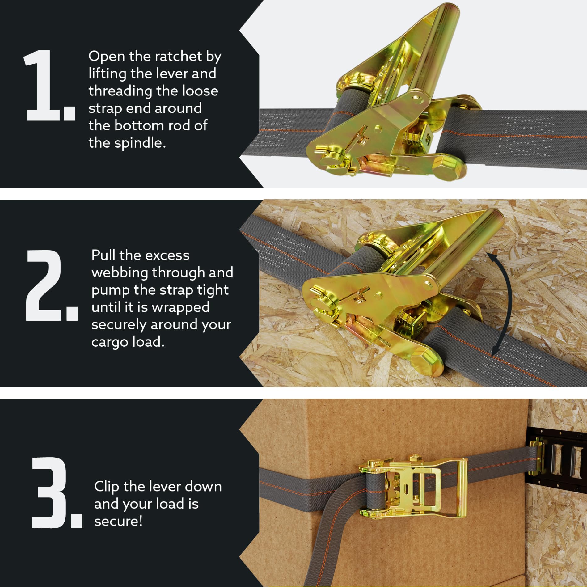 Dc Cargo Mall E Track Ratchet Straps Cargo Tie-Downs, (Pack Of 8) 2 X 16 Heavy Duty Grey Tie-Down Rachet Straps, Strong Ratchet