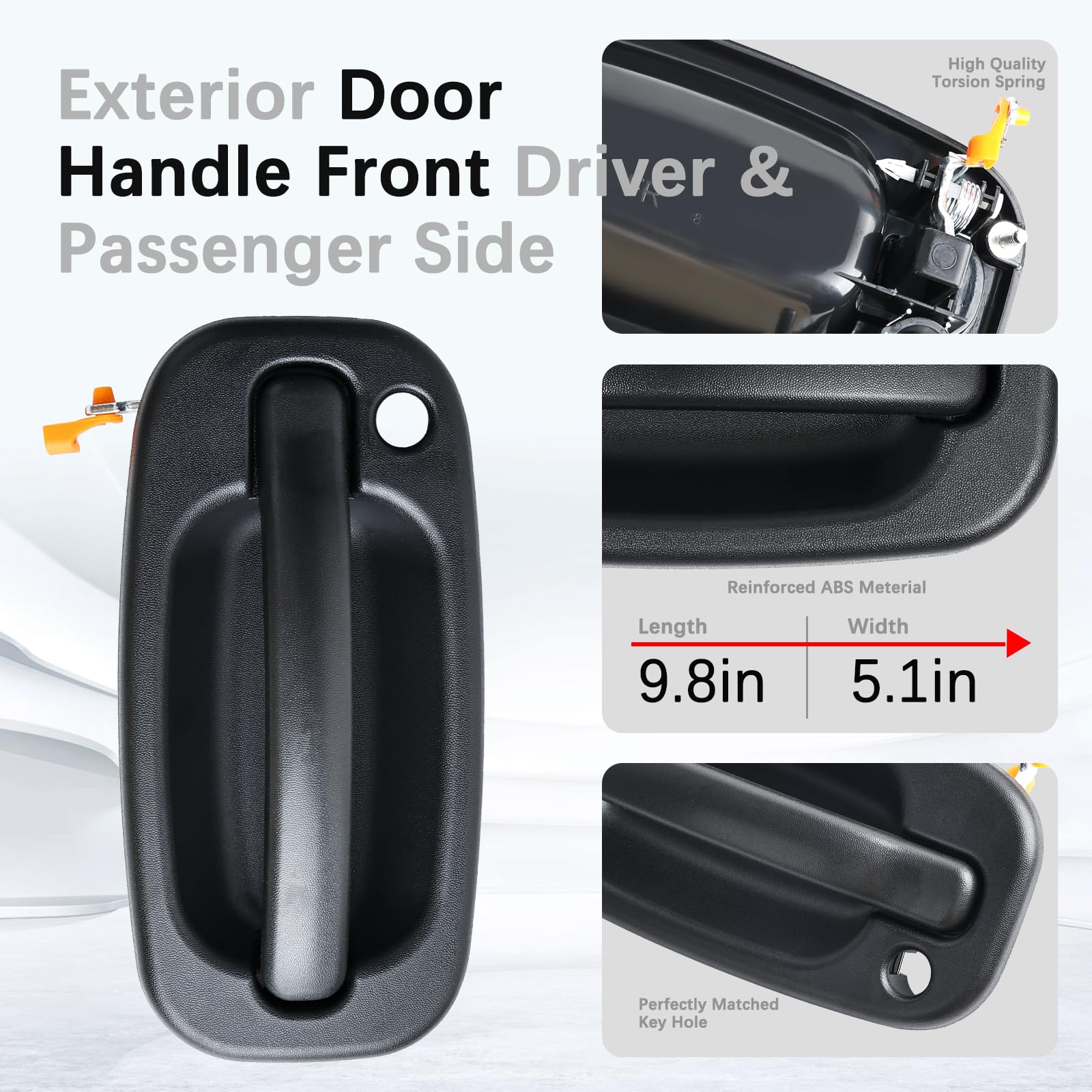 Faersi 2Pcs Exterior Outside Door Handle Front Driver & Passenger Side Replacements For 1999-2007 Chevy Silverado, 2010-2017 Gmc