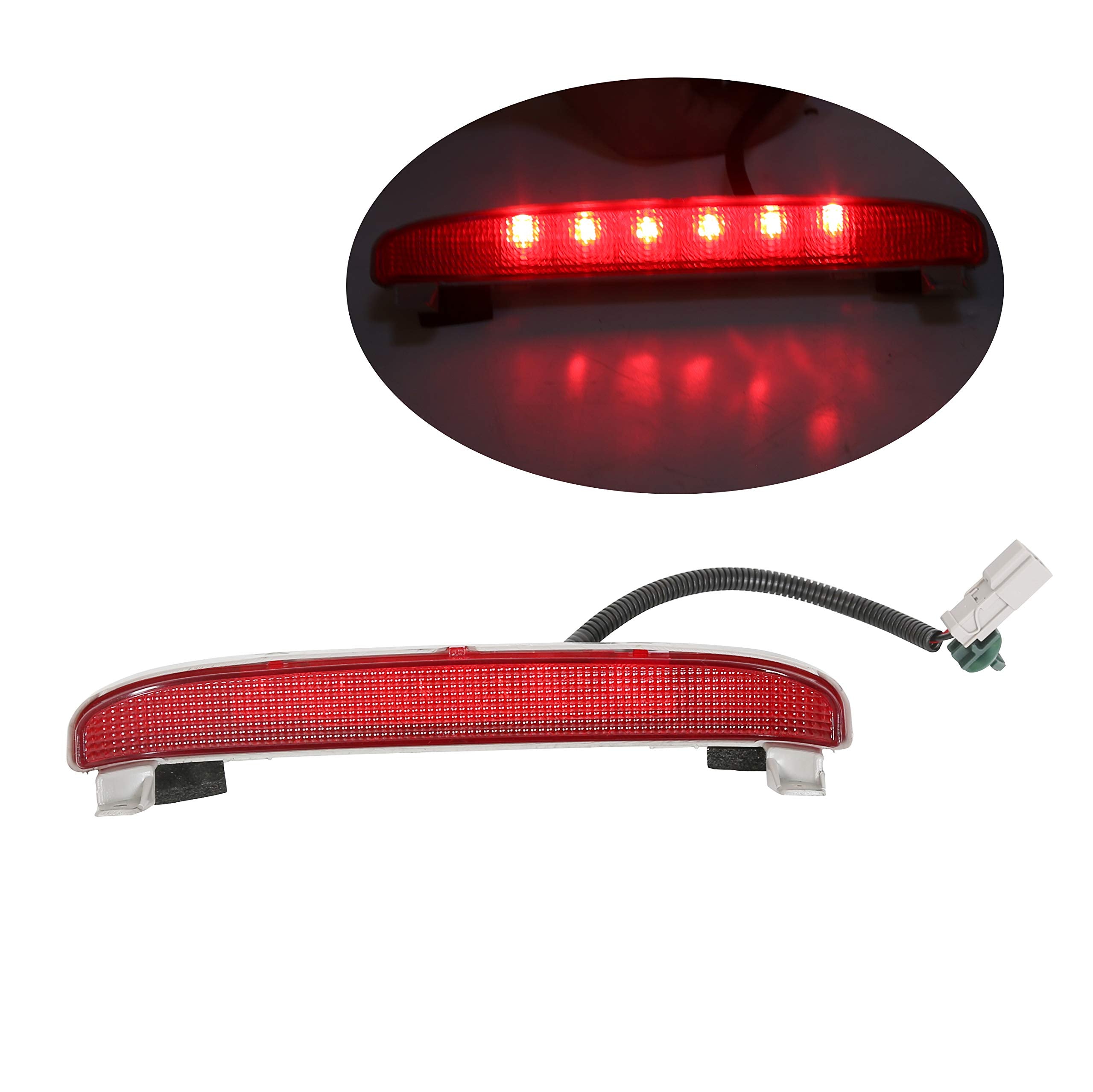 Ecotric Led Third 3Rd Brake Light Compatible With 2006-2011 Honda Civic Ex 2 Door Coupe Replacement For 34270Svaa01 High Mount Stop Lamp