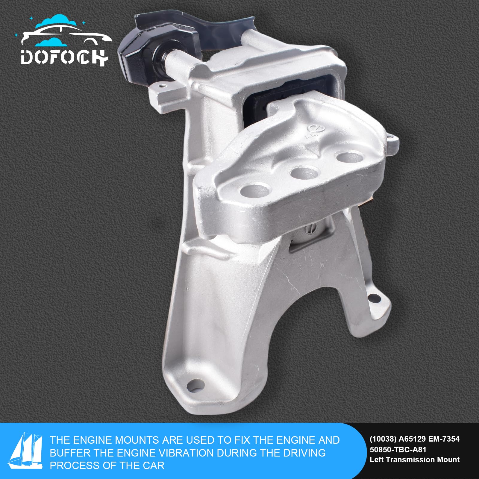 Dofoch Engine Motor & Trans Mount Compatible With 2016-2021 Honda Civic 1.5L Cvt Transmission Mount Replaces 50820-Tba-A04 50890-Tba-A82 50850-Tbc-A81