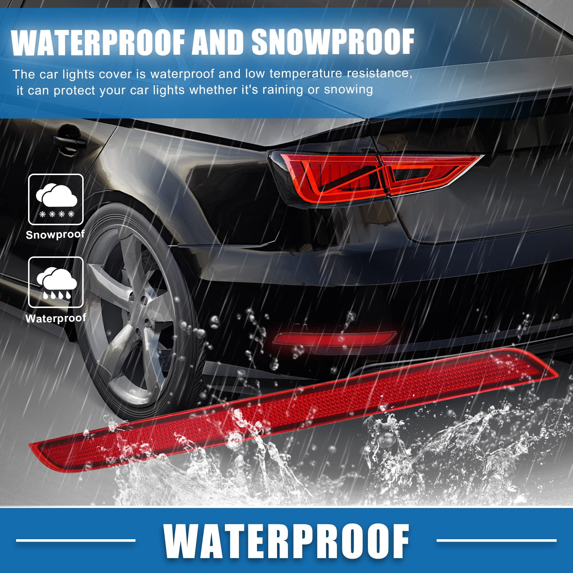 A Absopro Rear Bumper Reflector Light 1668200074 For Mercedes Benz W166 Ml350 Ml400 Ml500 Ml550 Ml63Amg 2012-2015 Abs Red Gray