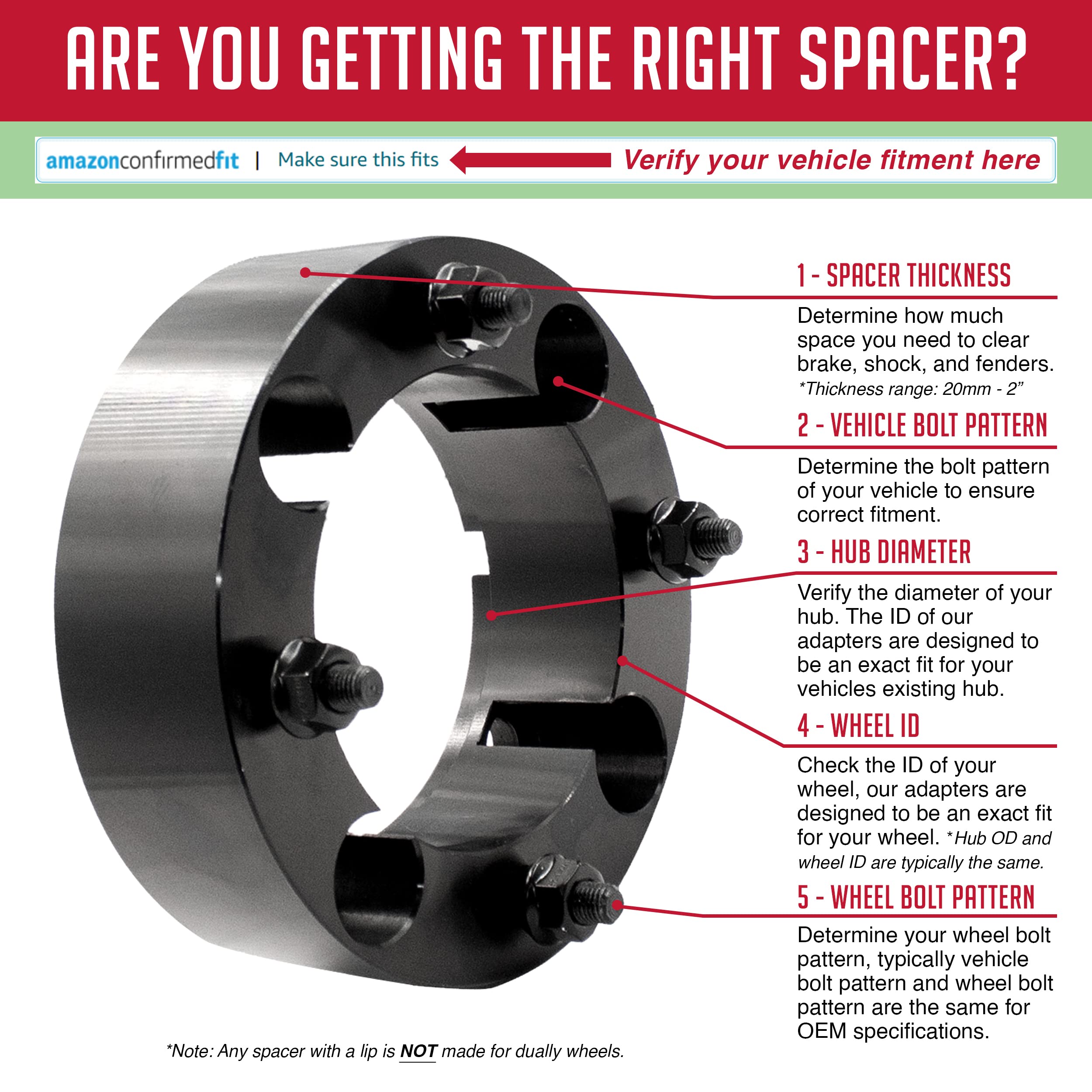 Wheel Accessories Parts Set Of 4 Atv Wheel Spacer/Adapter - Thickness: 2'' - 4X137 To 4X137 - Lug/Stud Thread: M10X1.5 - Hub Bor