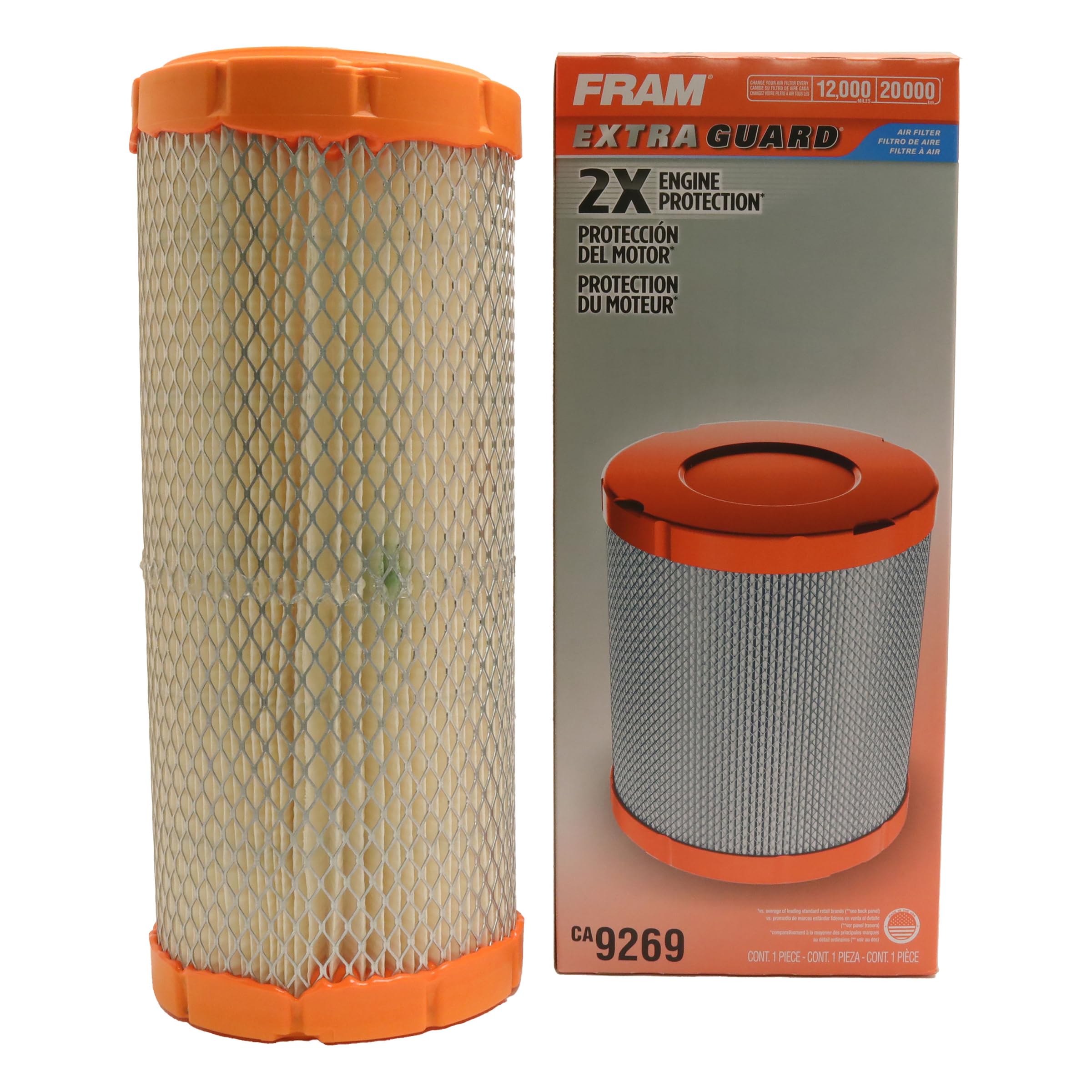 FRAM Extra Guard Air Filter, CA9269 for Select Bobcat, Case, Caterpillar, Deutz, Kubota, Massey-Ferguson, New Holland and Other 