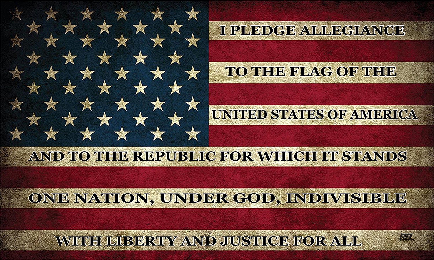 Rogue River Tactical Usa Flag Sticker Bumper Car Decal Gift Patriotic American Worn United States Pledge Of Allegiance (3X5 Inch