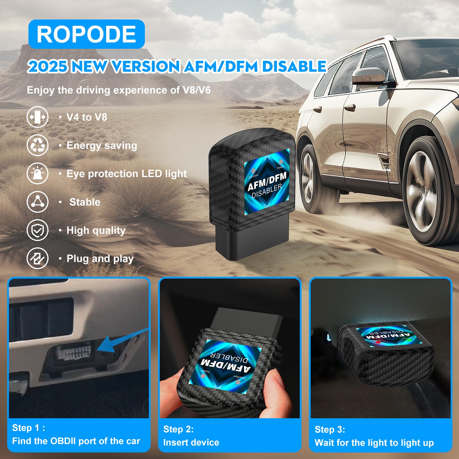 ROPODE AFM Disabler for V6 & V8 GM Motors - Active Fuel Management Delete Compatible with 5.3L Silverado, Sierra, Yukon, Escalade