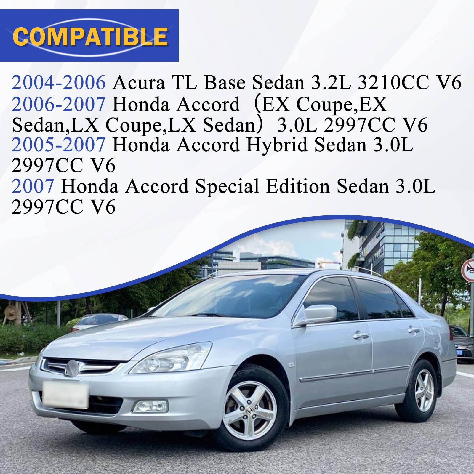 696-001 Air Cleaner Intake Hose Tube With Clamps For 2004-2006 Acura Tl V6 3.2L -2003-2007 Honda Accord V6 3.0L 17228-Rca-A00