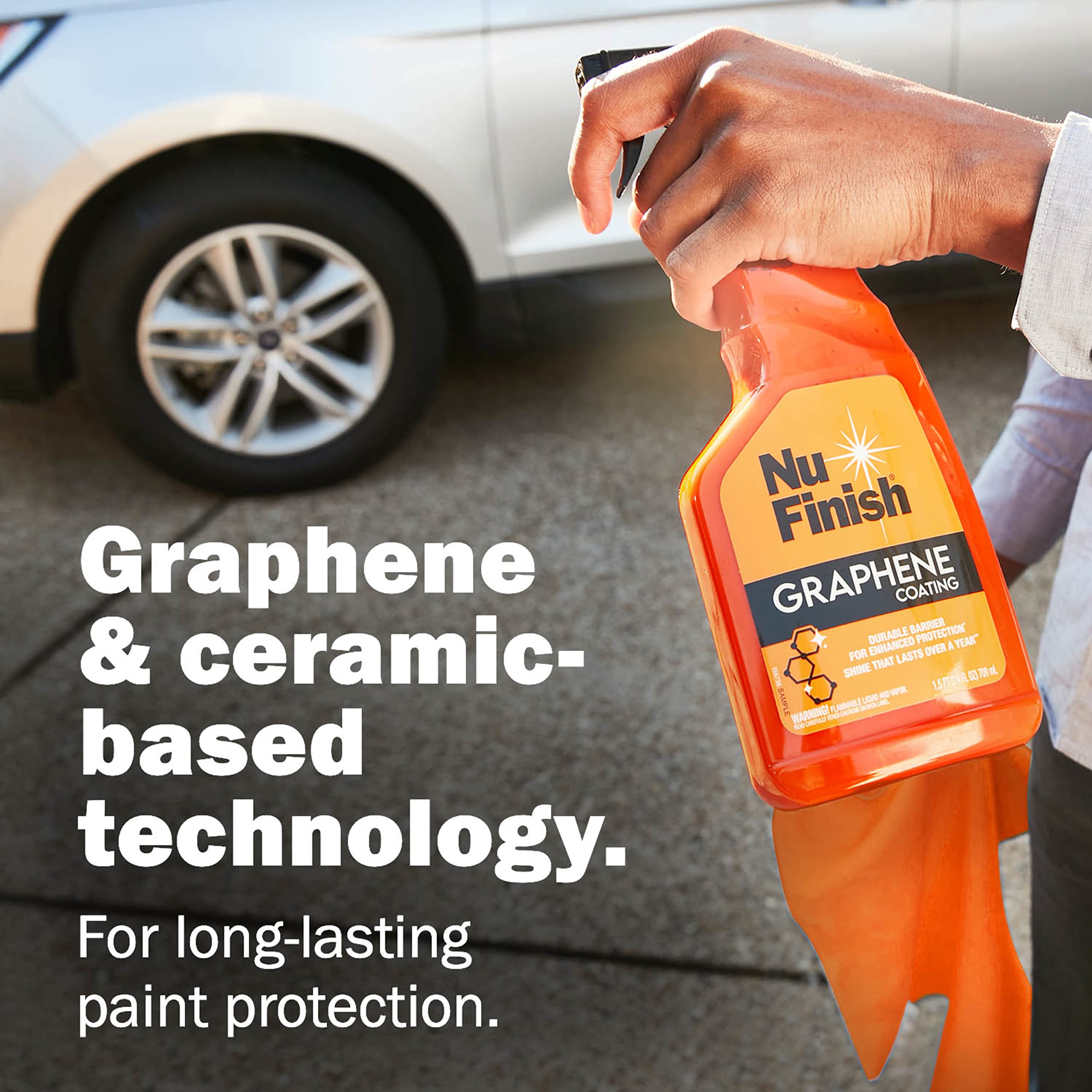Nu Finish Water-Repellent Ceramic And Graphene Technology Vehicle Finishing Kit, Car Shine - Includes Graphene Coating Spray And