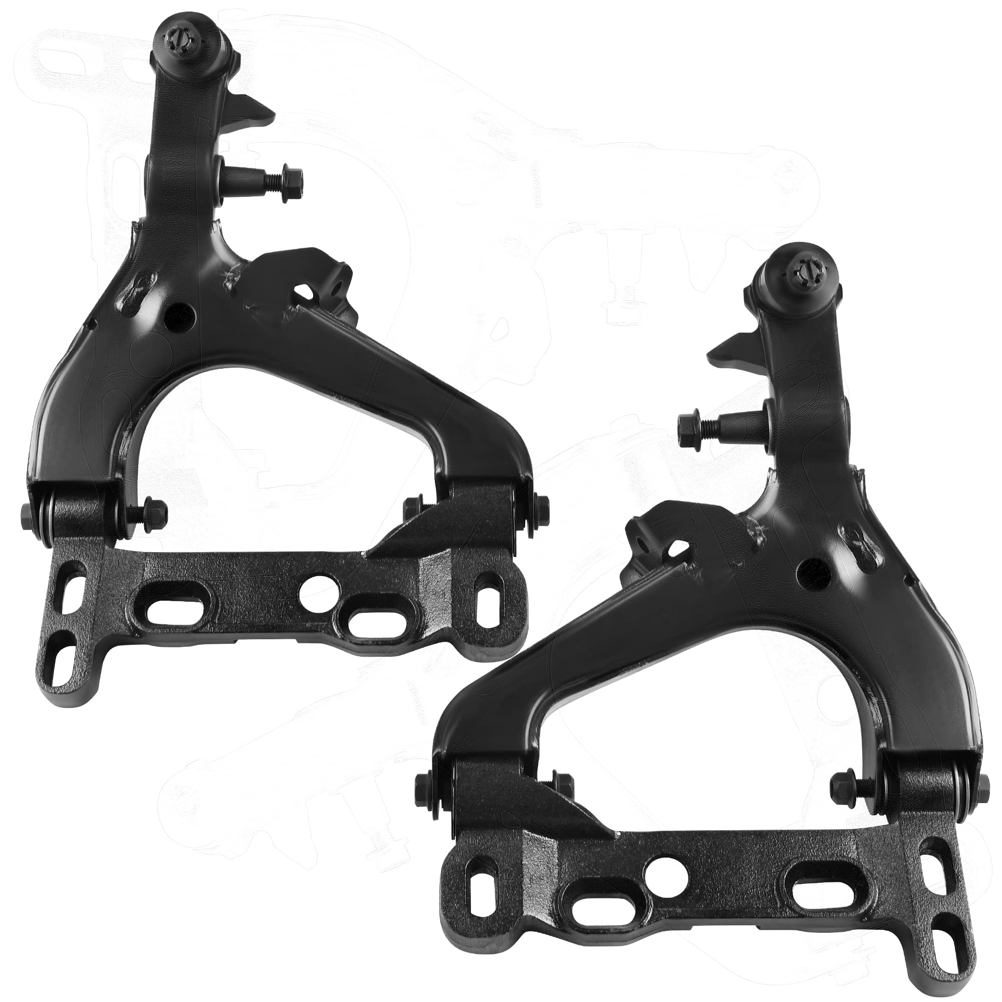 Autosaver88 -Front Lower Control Arm And Bracket Compatile With 2004-2007 Chevy Trailblazer, Gmc Envoy, Isuzu Ascender, Saab 9-7