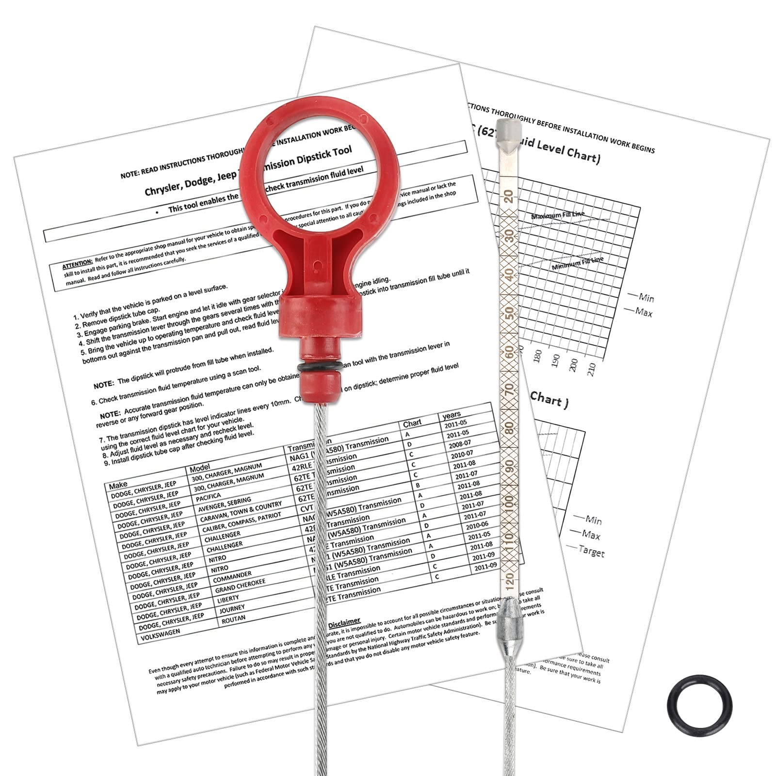 Upgraded Transmission Dipstick Compatible With Dodge Chrysler Jeep Ram Vw Volkswagen 8863B, 9336, 42Rle, Nag1, 62Te 2.7 3.5 3.6